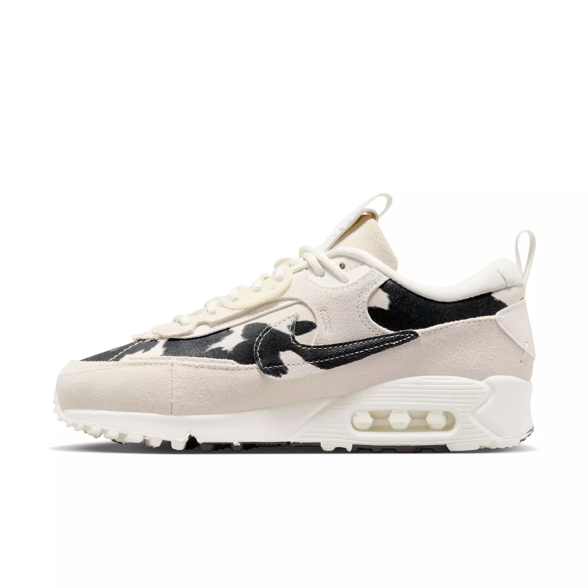 Nike Air Max 90 Futura "Cow Print" Women's Shoe - SAIL/BLACK/CHROME