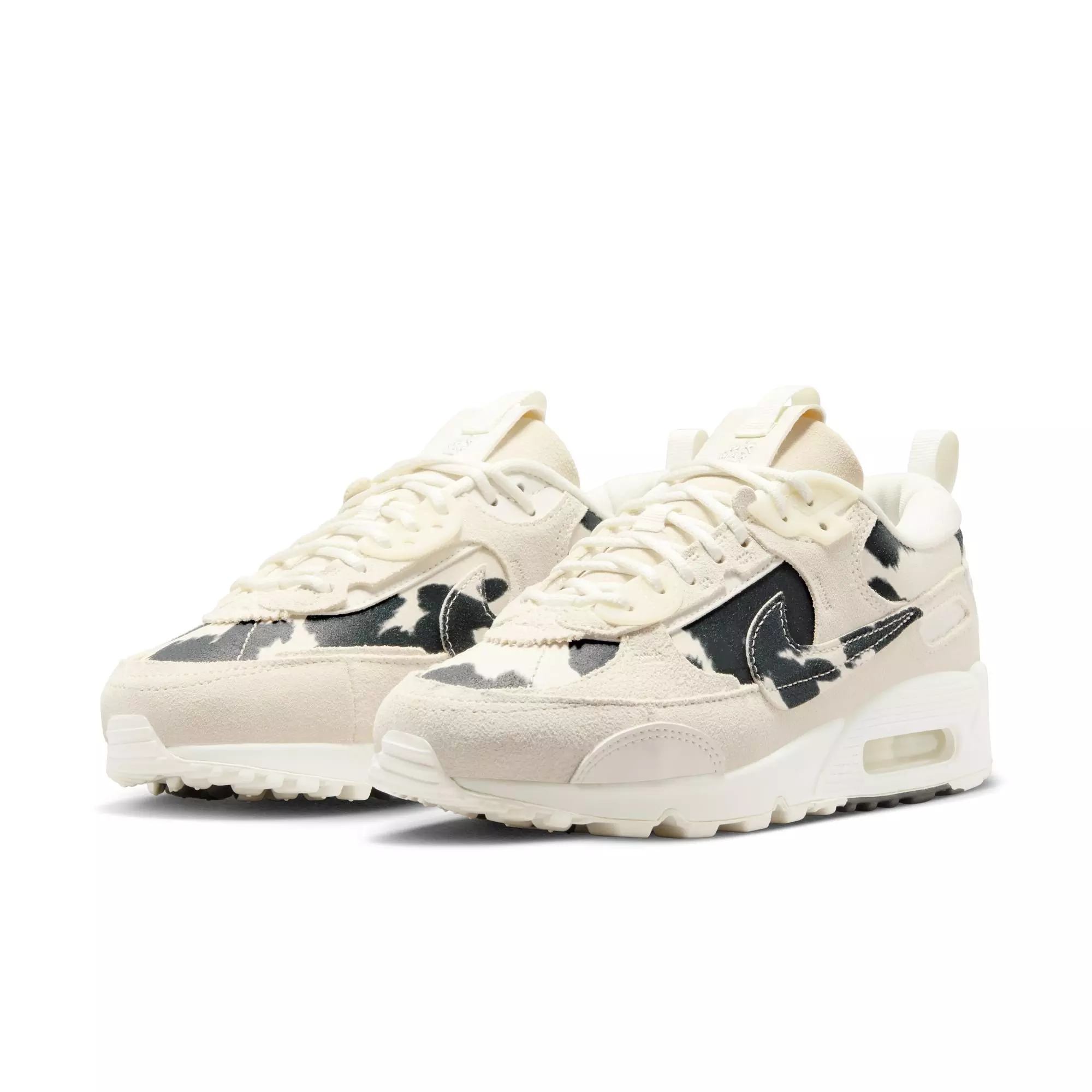Nike Air Max 90 Futura "Cow Print" Women's Shoe - SAIL/BLACK/CHROME