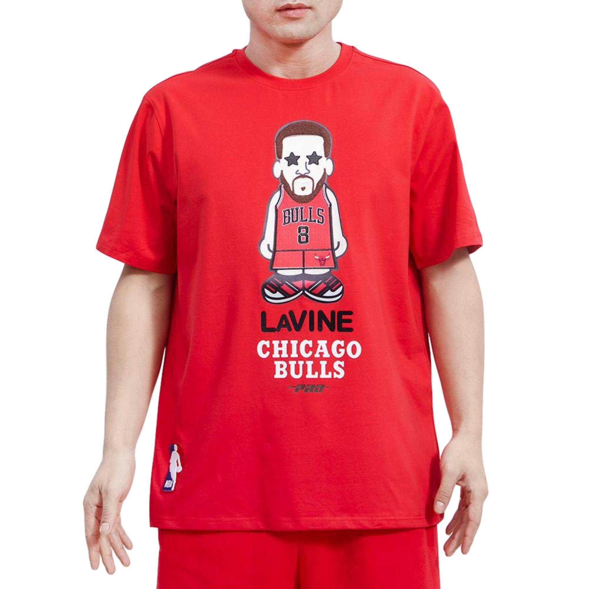 Pro Standard Men's Zach Lavine Chicago Bulls Avatar Tee - RED Thumbnail View 1