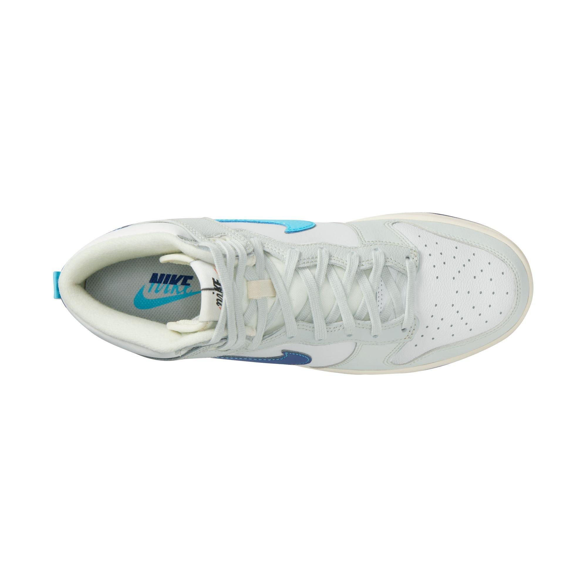 Nike Dunk High Retro Split "Summit White/Baltic Blue/Deep Royal" Men's Shoe - SUMMIT WHITE/BALTIC BLUE/DEEP ROYAL Thumbnail View 10