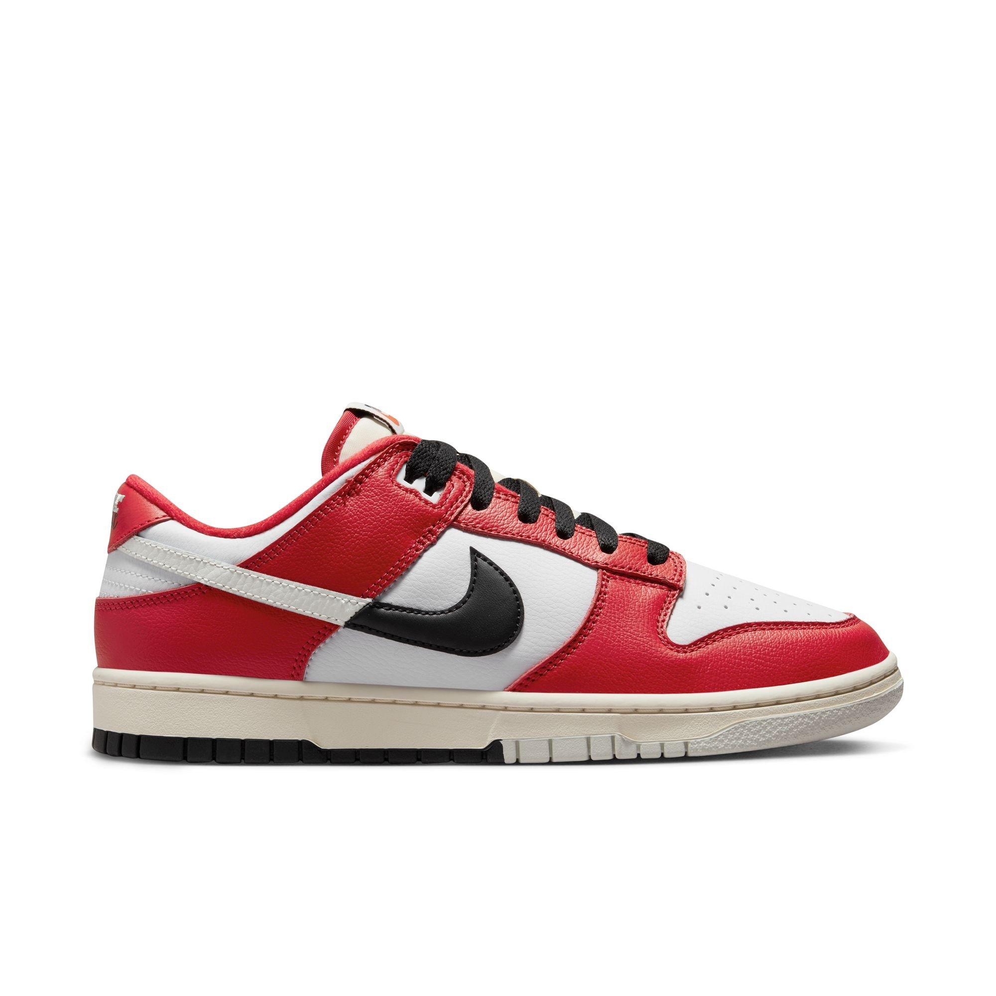 Nike dunks black clearance and red