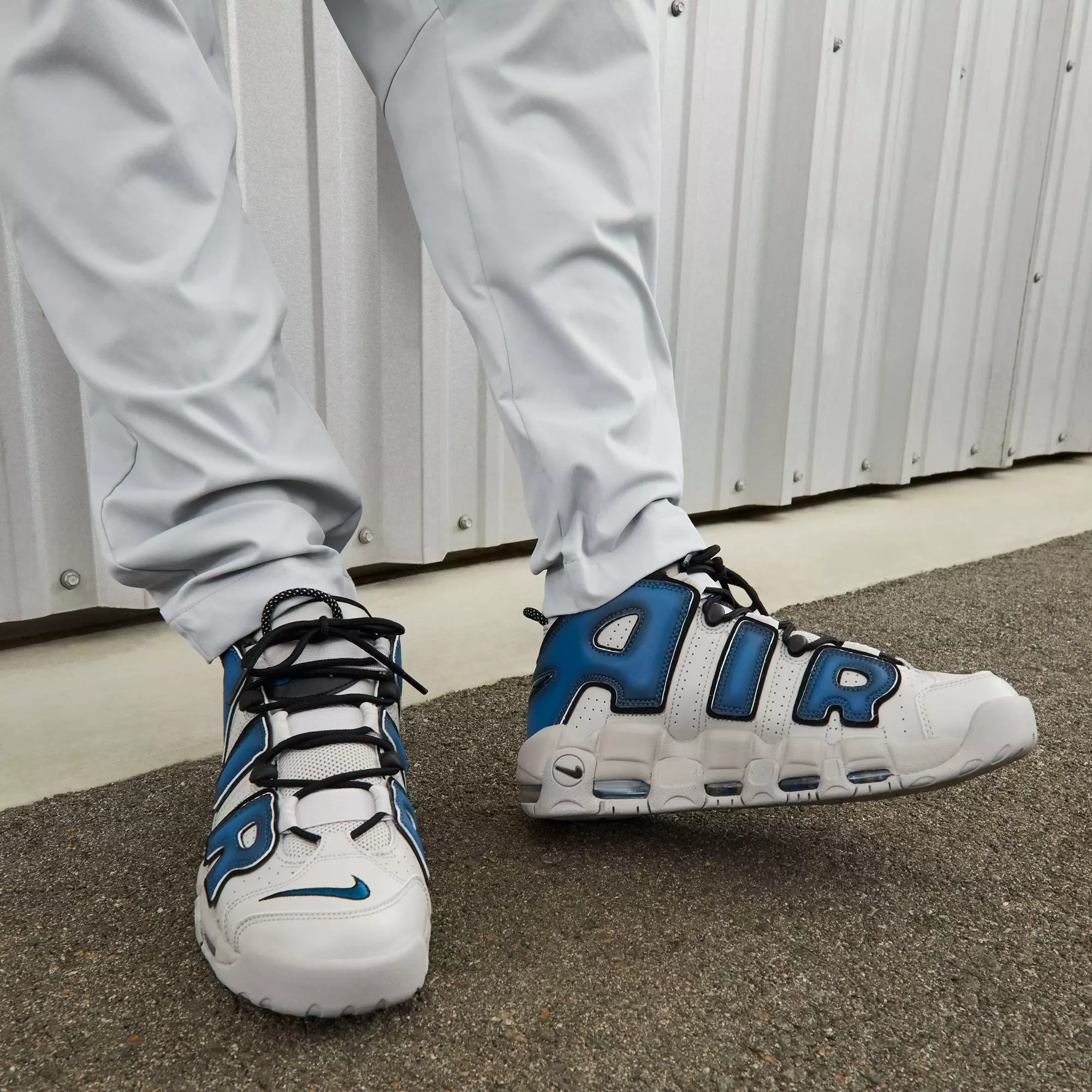 Nike Air More Uptempo '96 "Industrial Blue" Men's Shoe - IRON ORE/INDUSTRIAL BLUE/BLACK