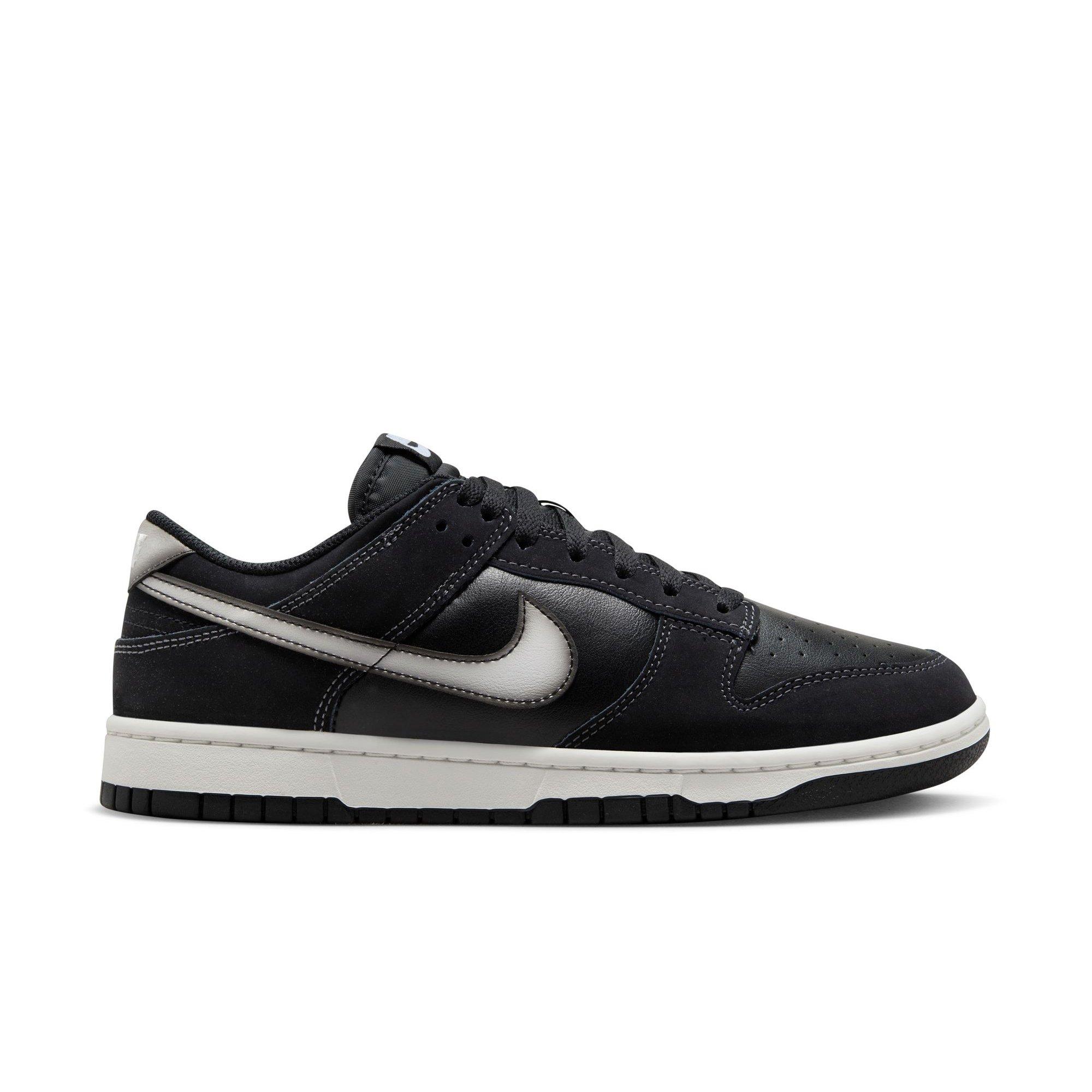 Black and white nike low dunks