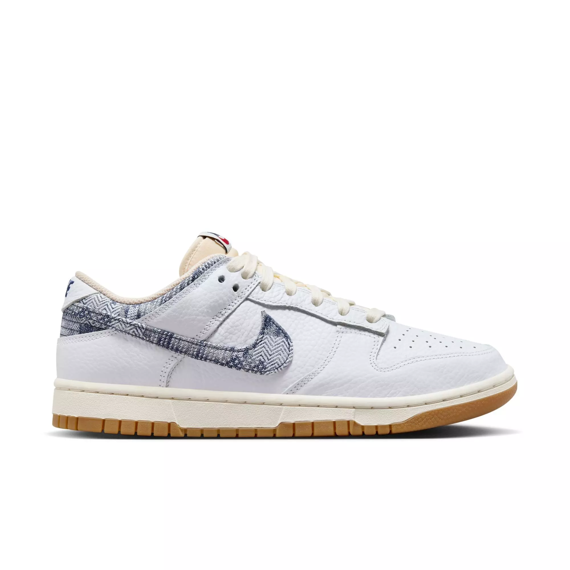 Nike Dunk Low "White/Midnight Navy/Gym Red/Sail" Men's Shoe - WHITE/NAVY