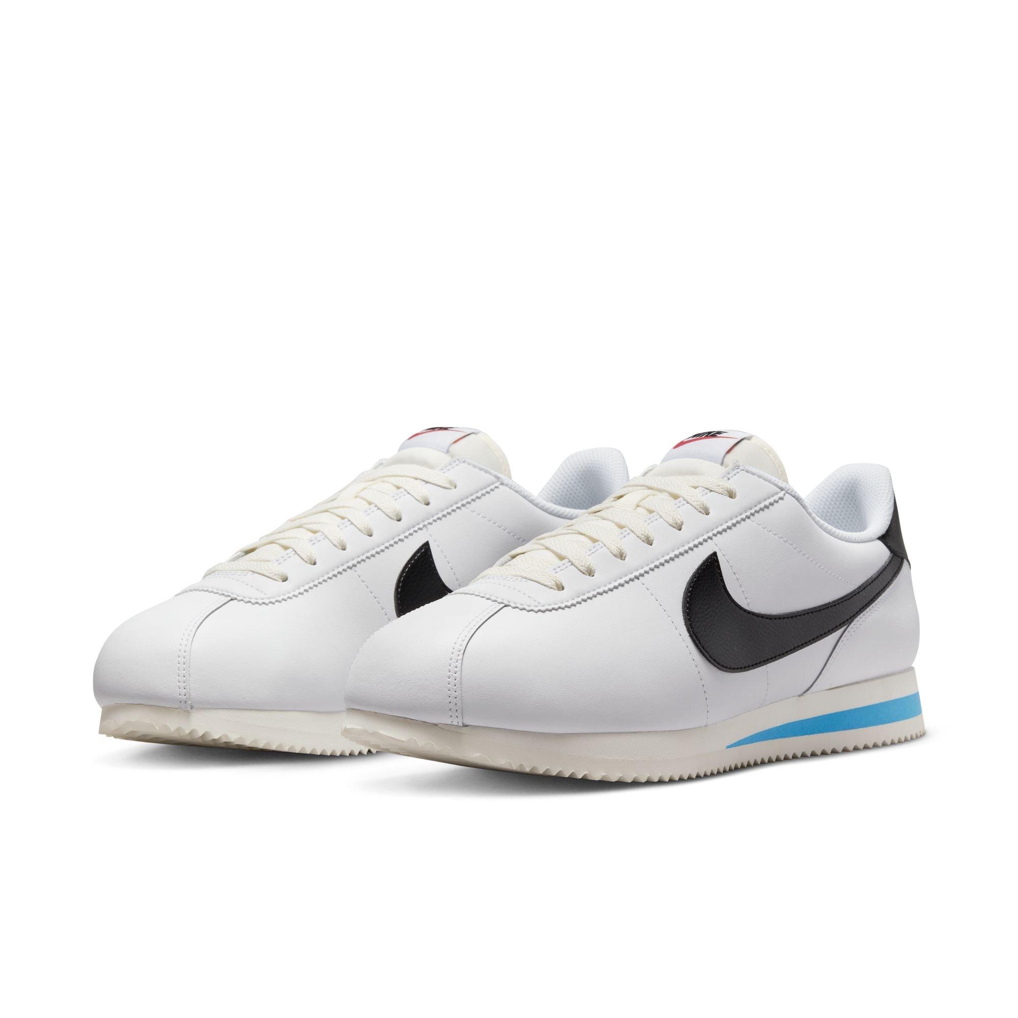 Nike Cortez "White/Black/Lt Photo Blue/Sail" Men's Shoe - WHITE/BLUE Thumbnail View 3