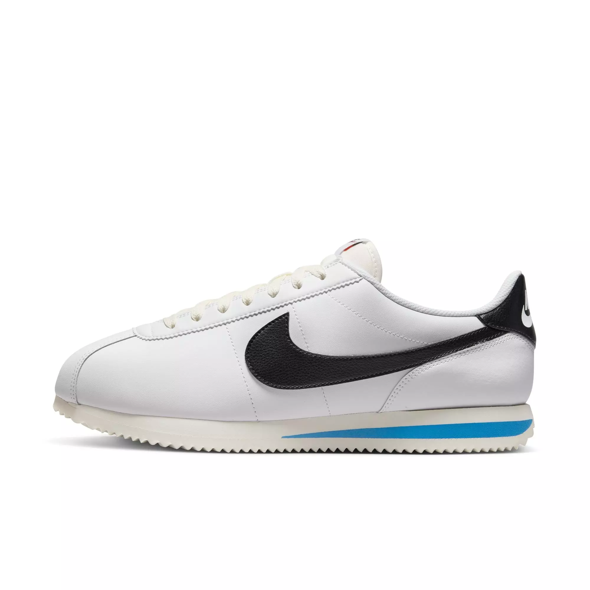 Nike Cortez "White/Black/Lt Photo Blue/Sail" Men's Shoe - WHITE/BLUE
