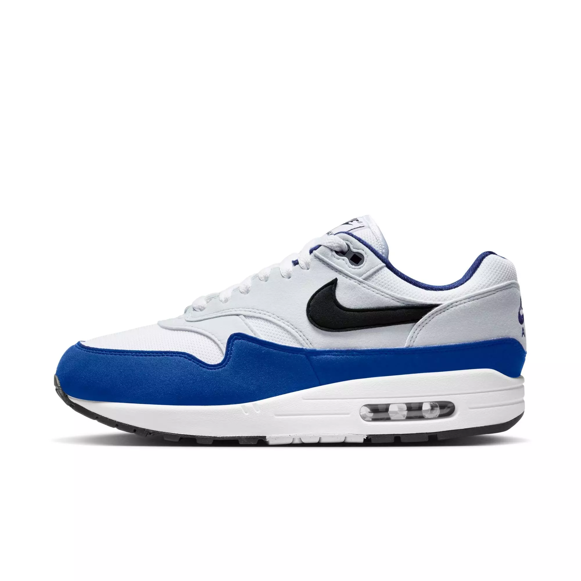 Nike Air Max 1 "Deep Royal Blue" Men's Shoe - WHITE/BLACK/DEEP ROYAL BLUE