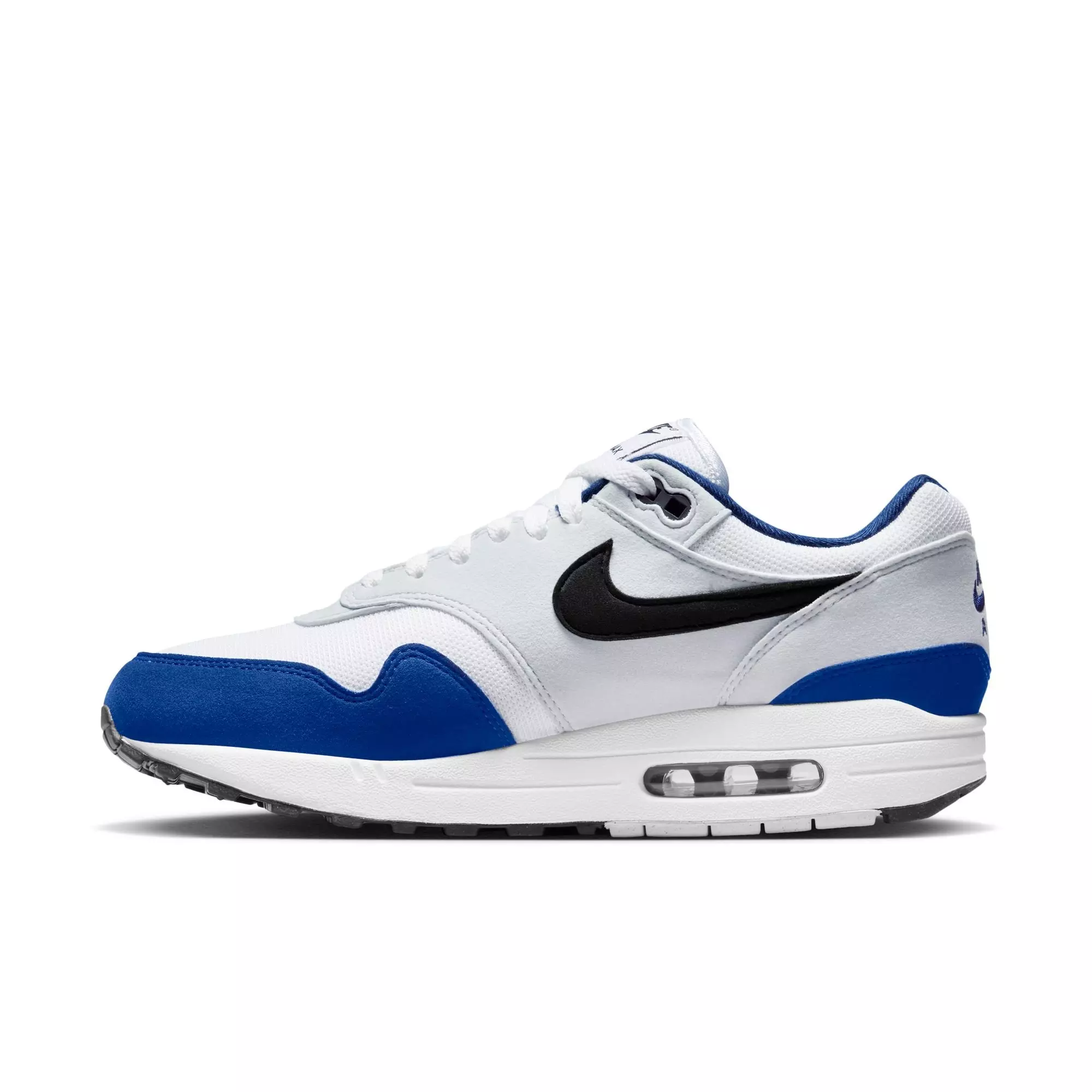 Nike Air Max 1 "Deep Royal Blue" Men's Shoe - WHITE/BLACK/DEEP ROYAL BLUE