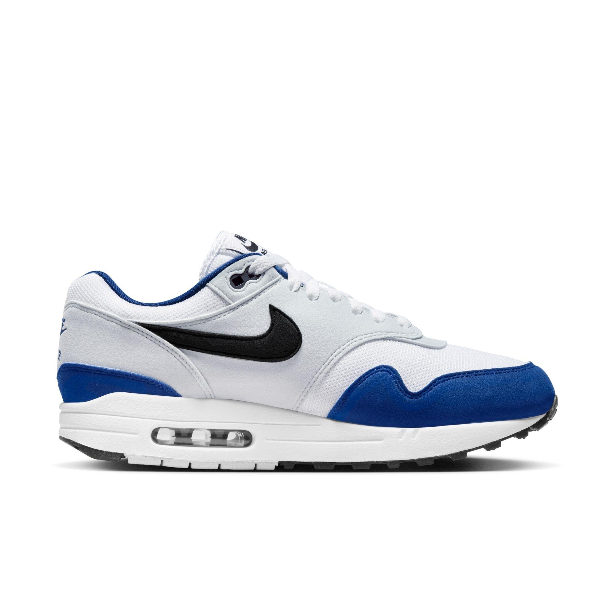 Air max 1 on sale white and blue