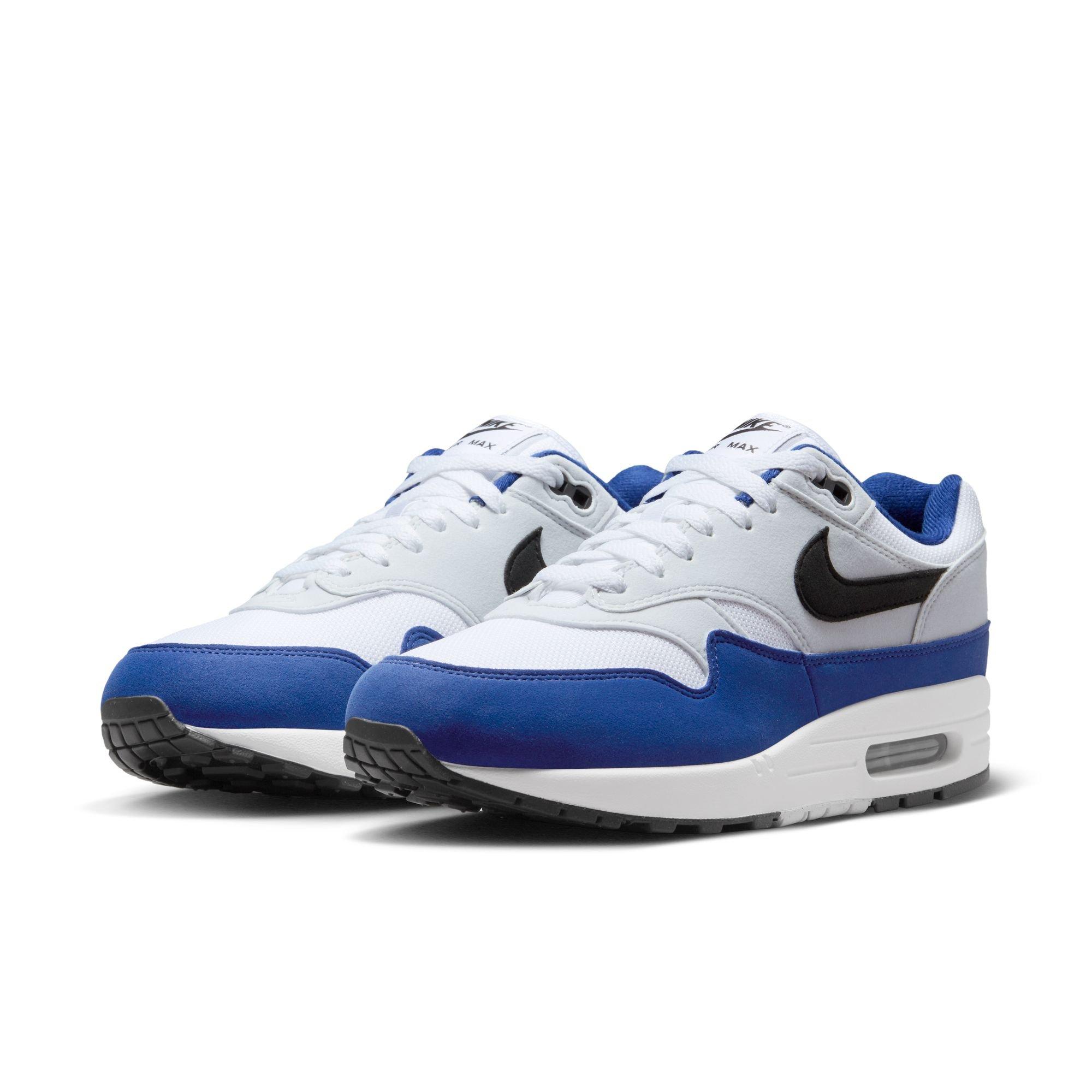 Nike Air Max 1 "Deep Royal Blue" Men's Shoe - WHITE/BLACK/DEEP ROYAL BLUE Thumbnail View 3