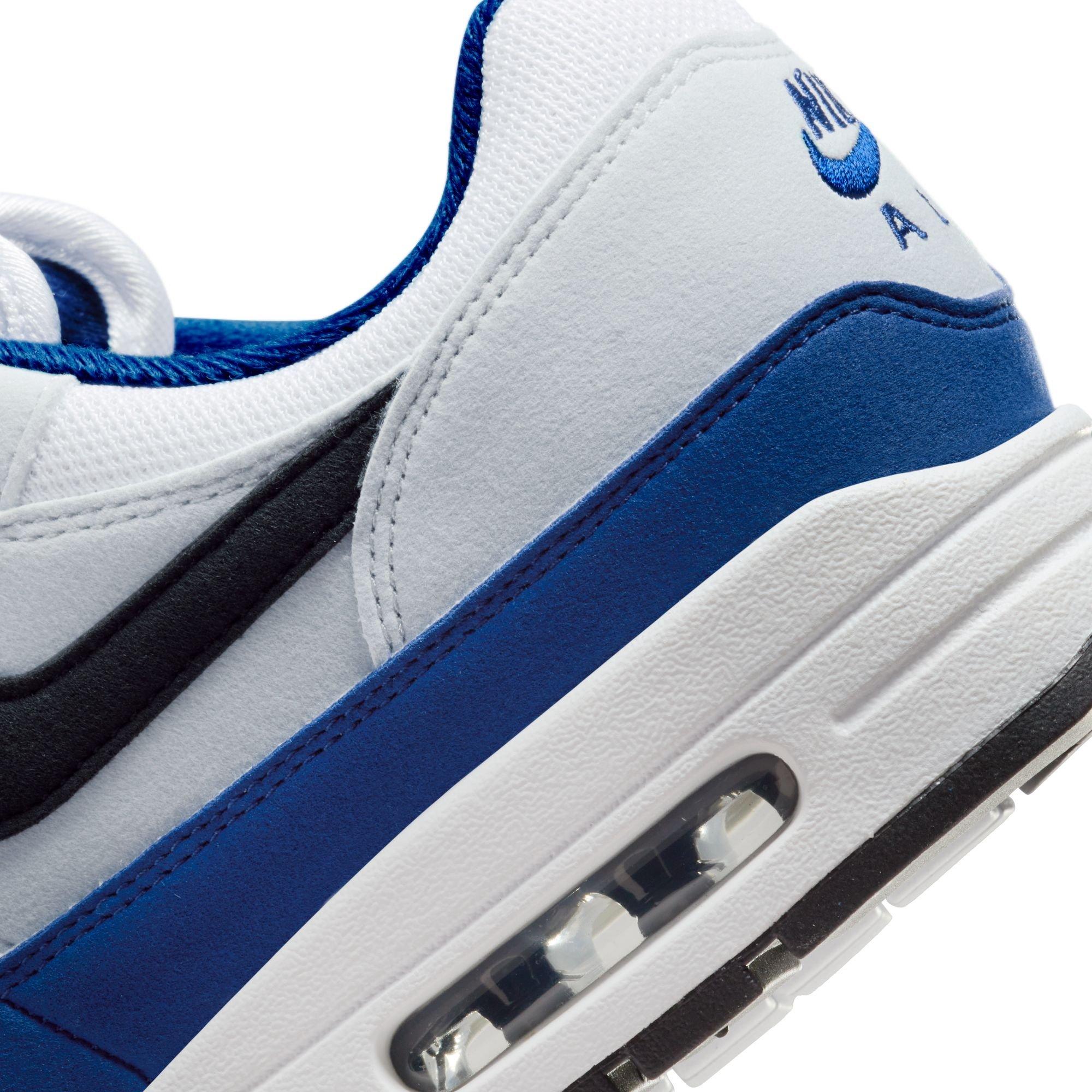 Nike Air Max 1 "Deep Royal Blue" Men's Shoe - WHITE/BLACK/DEEP ROYAL BLUE Thumbnail View 5