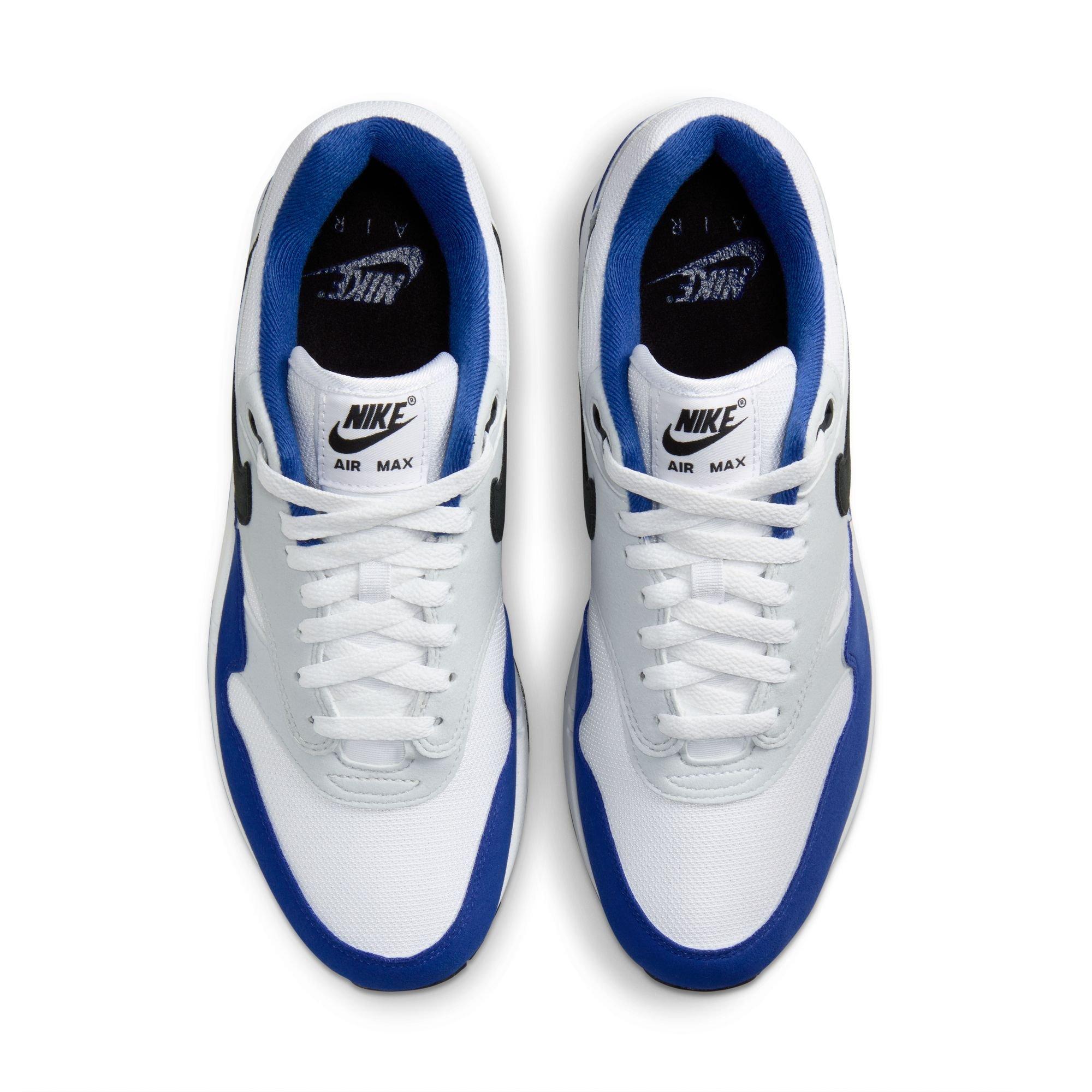 Nike Air Max 1 "Deep Royal Blue" Men's Shoe - WHITE/BLACK/DEEP ROYAL BLUE Thumbnail View 11