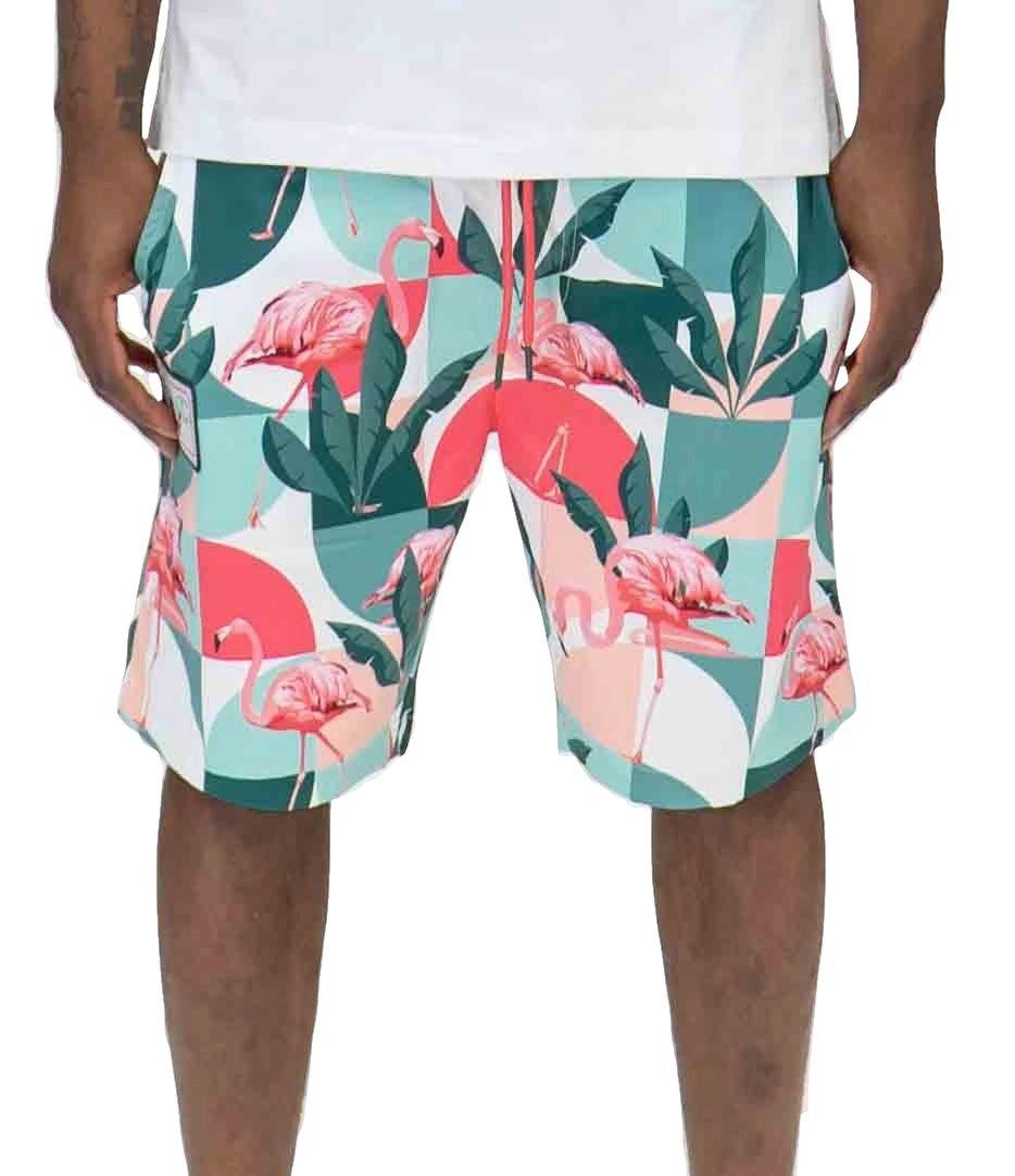 Blac Leaf Men's Summer Vibes Nylon Shorts - WHITE Thumbnail View 1