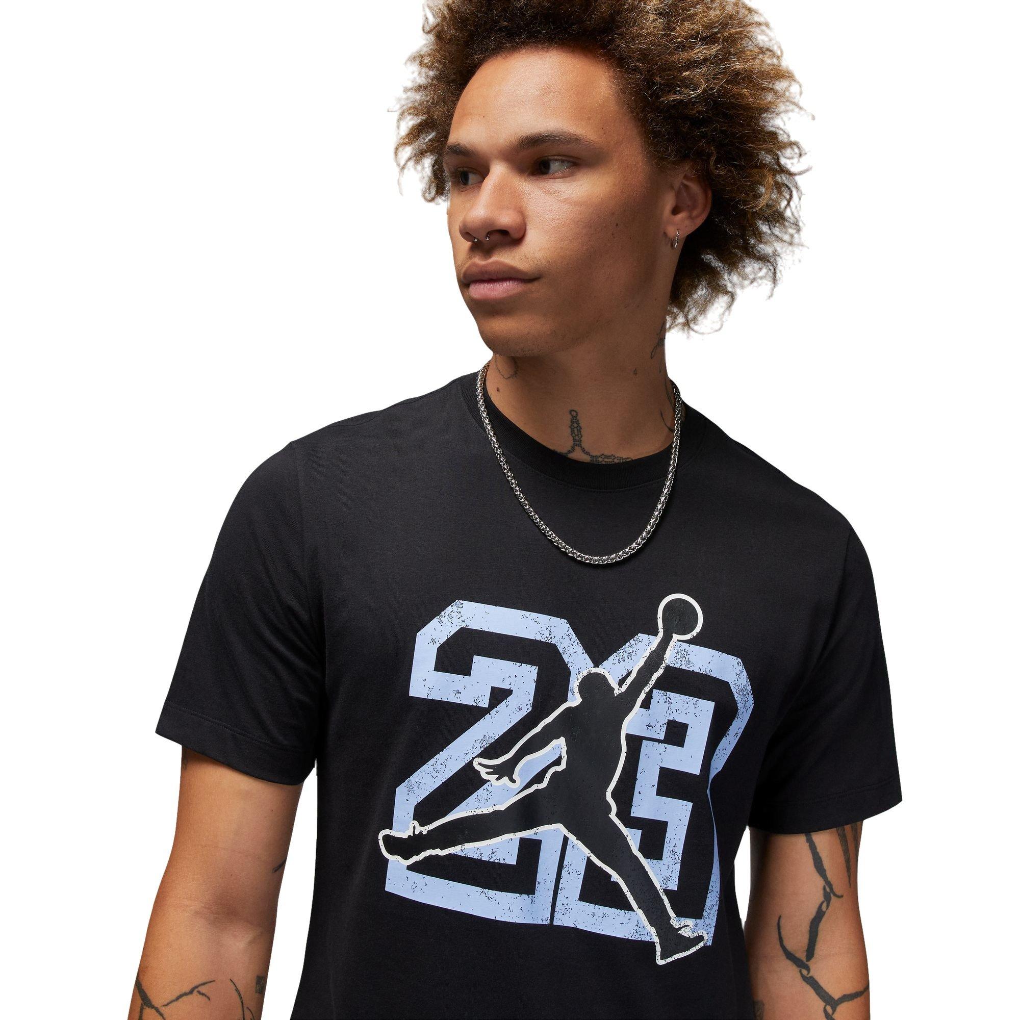 Jordan Men's Flight Essentials Tee-Black/Blue - BLACK/BLUE Thumbnail View 3