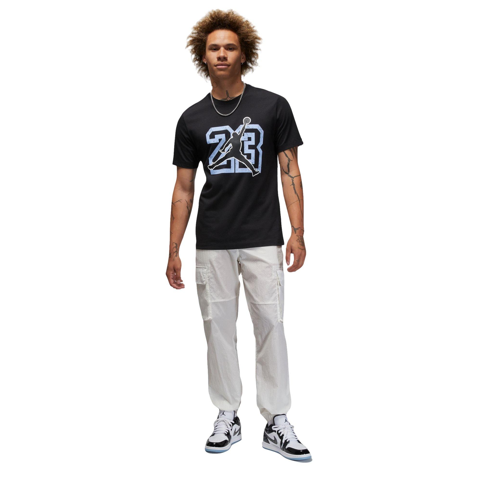 Jordan Men's Flight Essentials Tee-Black/Blue - BLACK/BLUE Thumbnail View 4