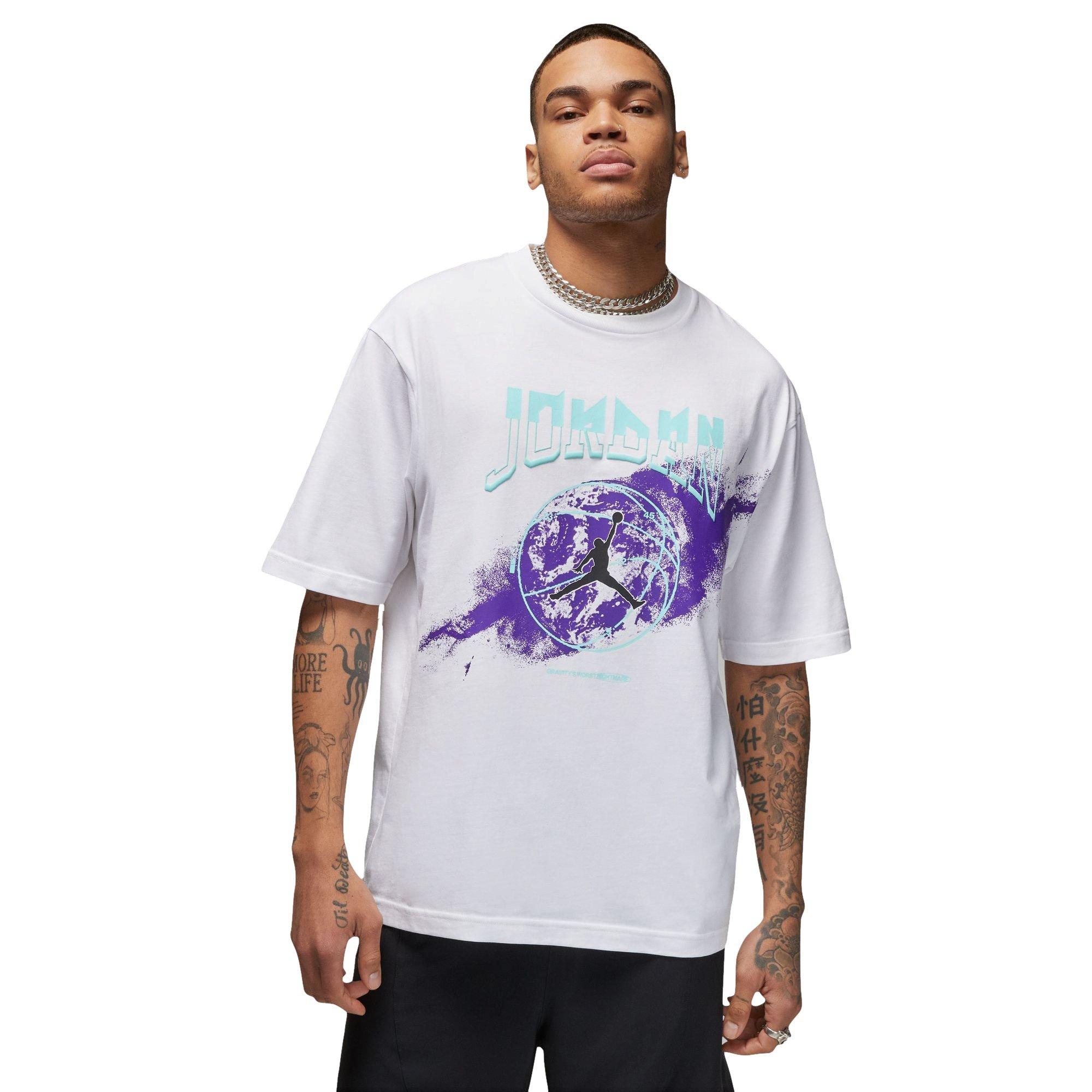 Jordan Men's Sport Graphic Tee-White/Teal - WHITE/TEAL Thumbnail View 1