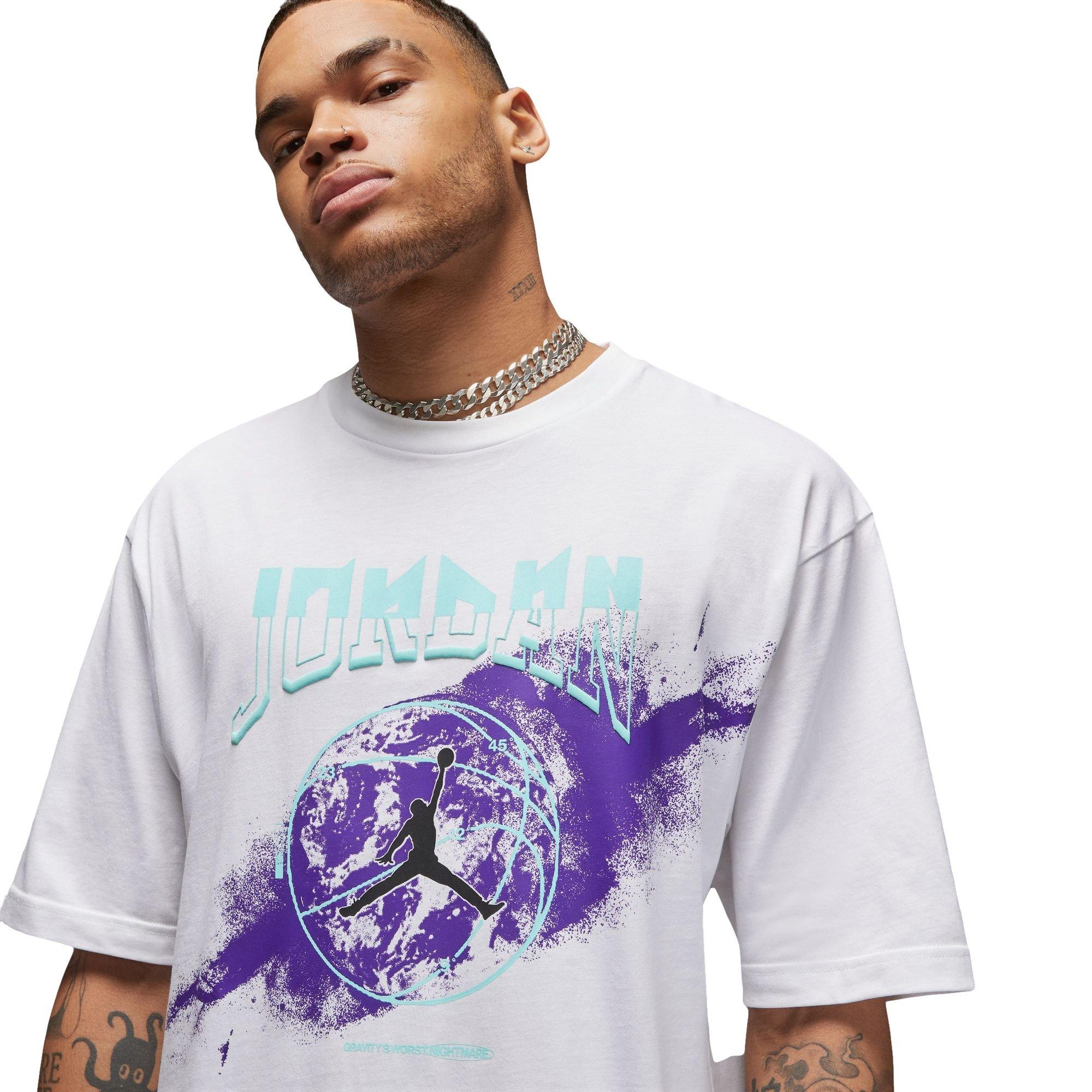Jordan Men's Sport Graphic Tee-White/Teal - WHITE/TEAL Thumbnail View 3