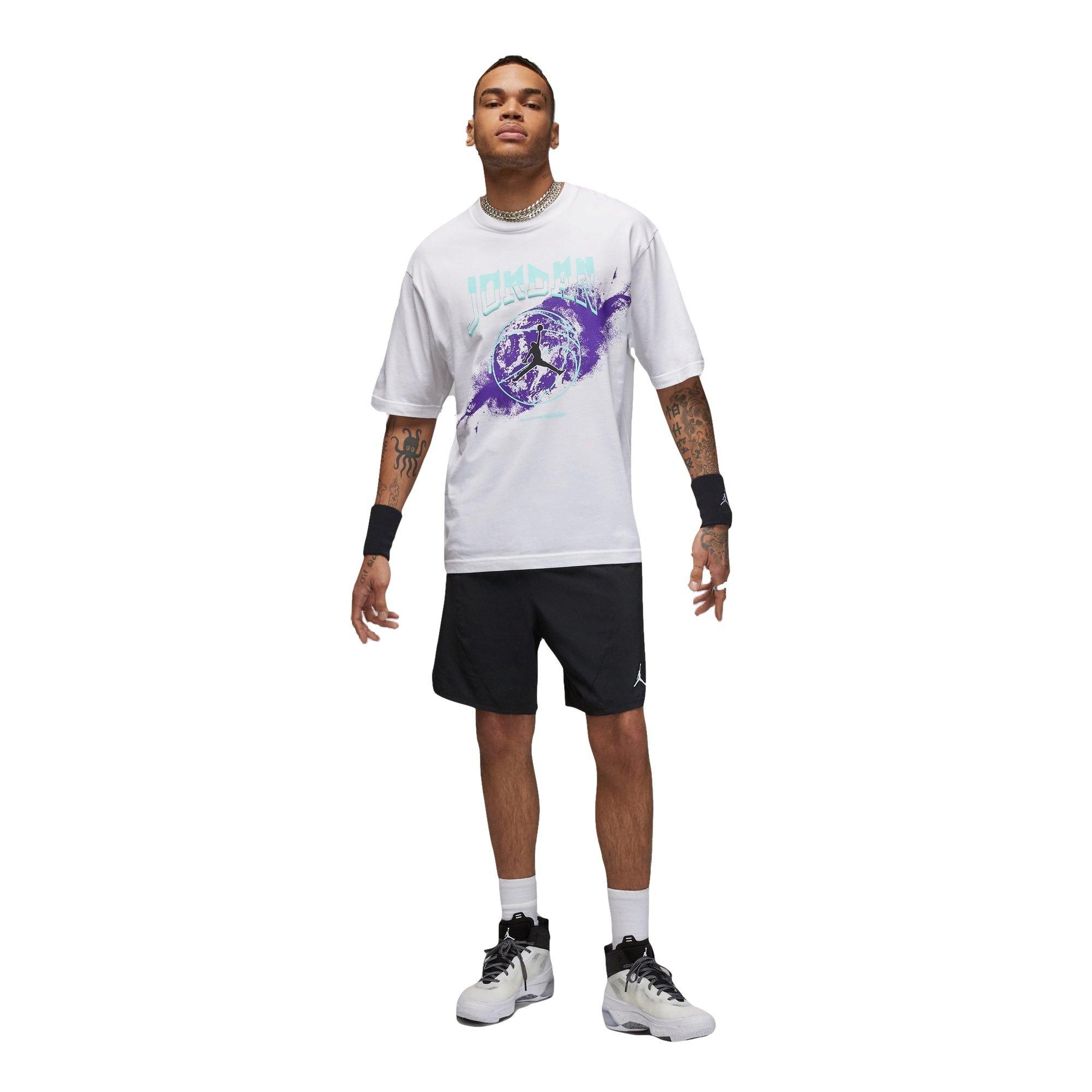 Jordan Men's Sport Graphic Tee-White/Teal - WHITE/TEAL Thumbnail View 5