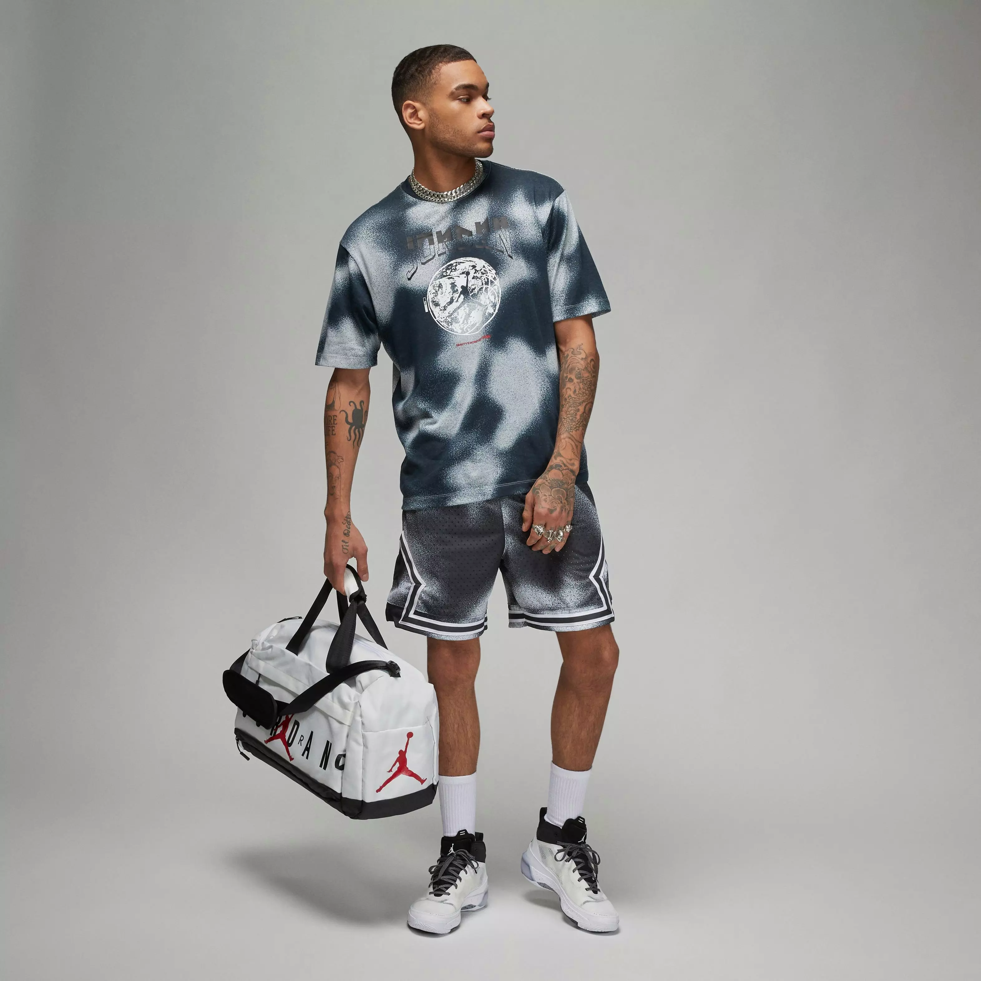 Jordan Men's Sport Printed Tee - Anthracite - ANTHRACITE