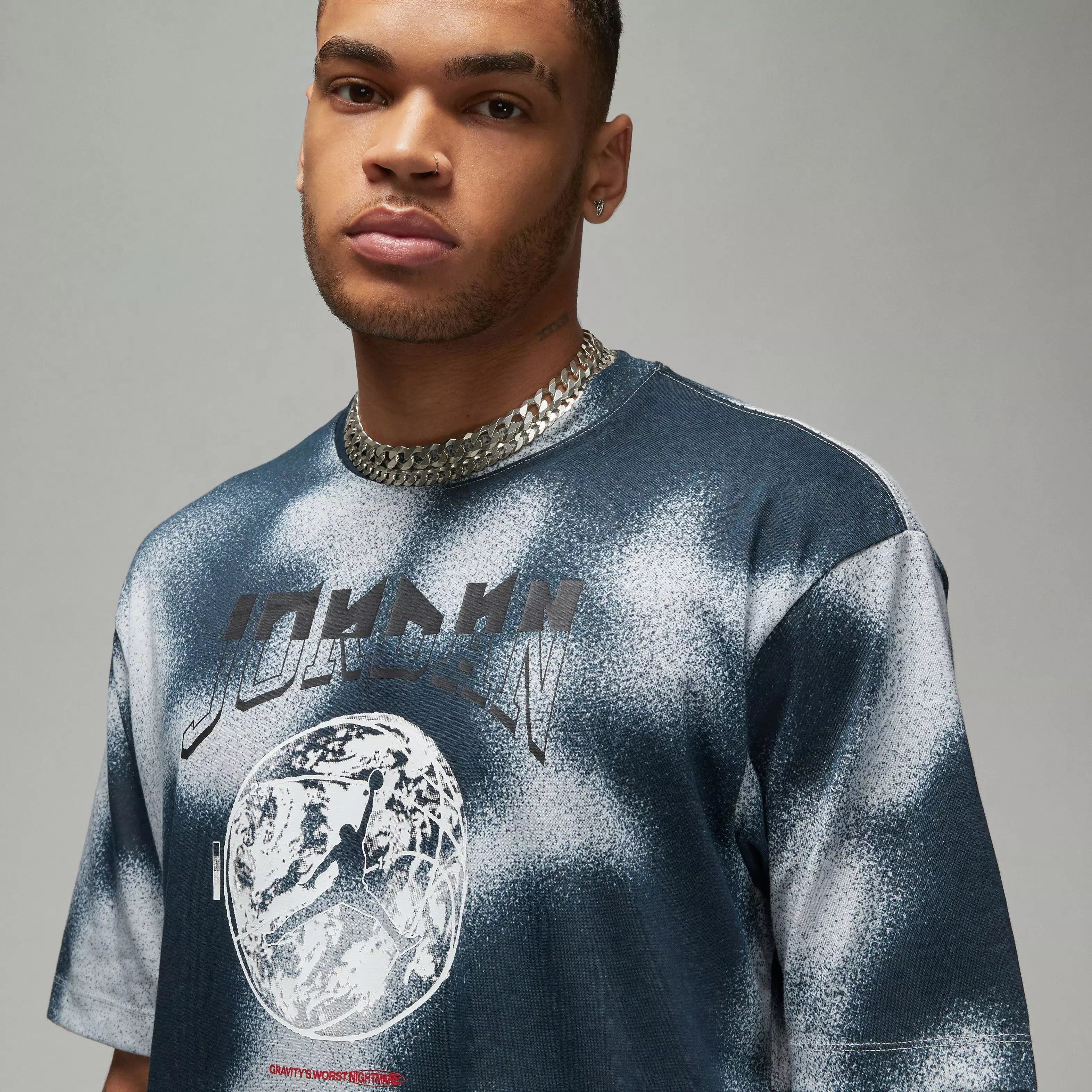 Jordan Men's Sport Printed Tee - Anthracite - ANTHRACITE