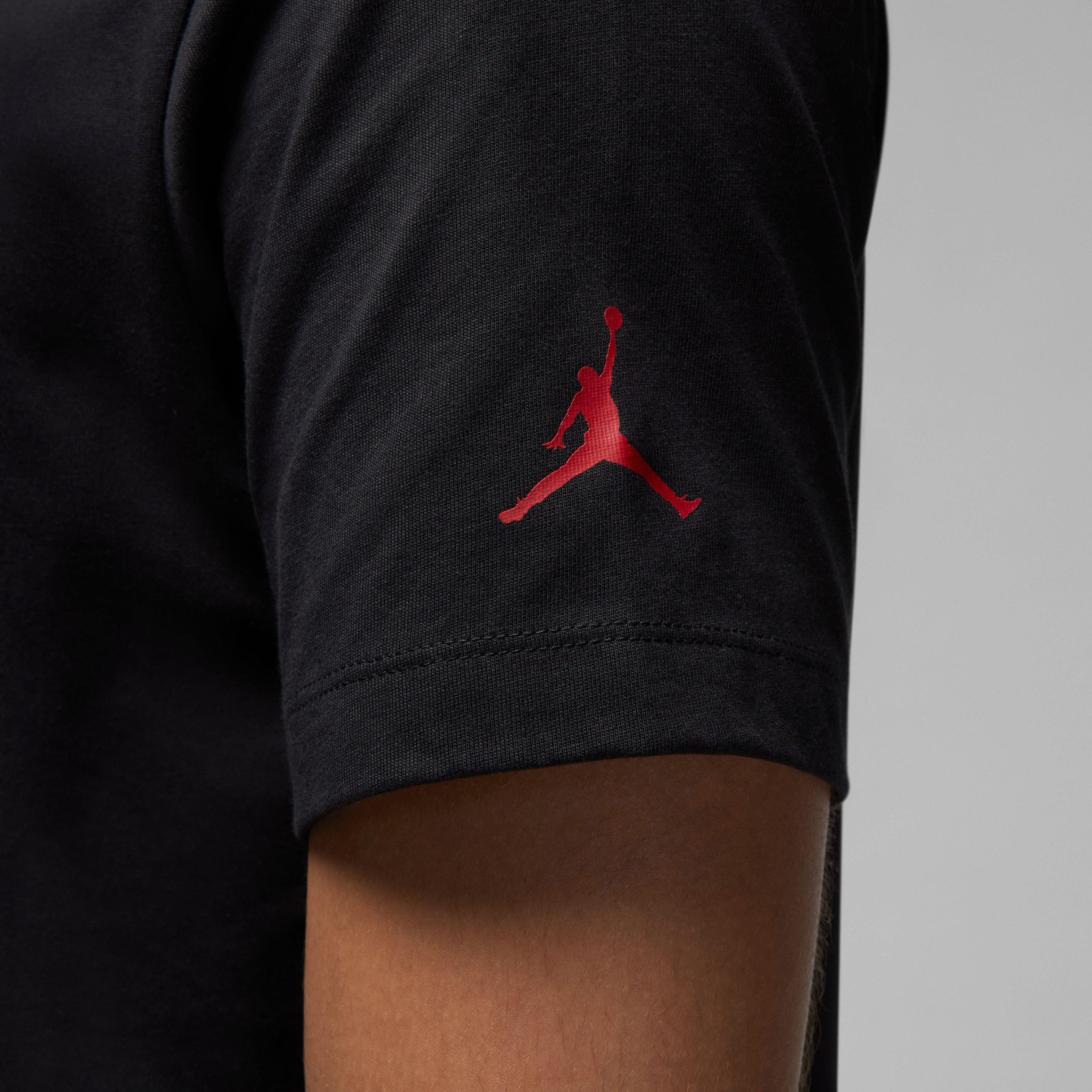 Jordan Men's Brand Graphic Crewneck Tee - Black/Red - BLACK/RED Thumbnail View 7