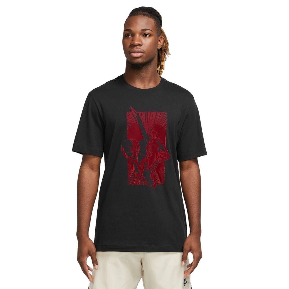 Jordan Men's Brand Graphic Crewneck Tee - Black/Red - BLACK/RED Thumbnail View 3