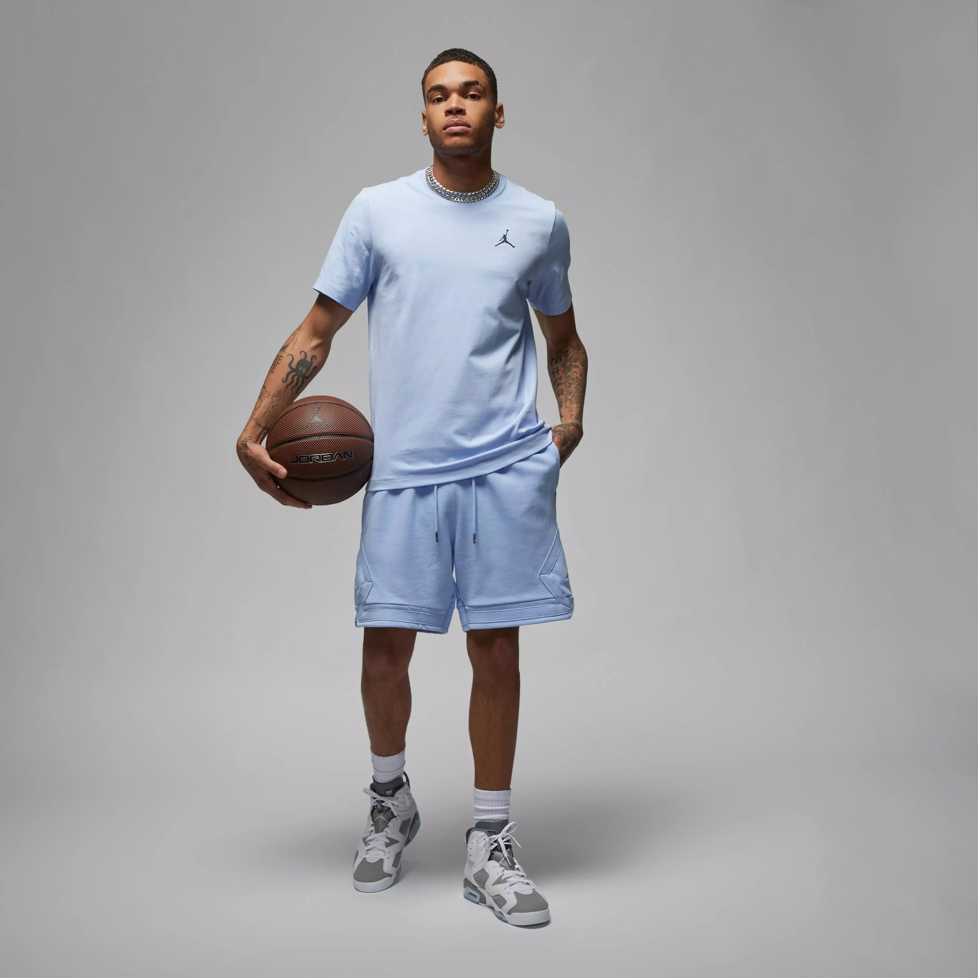 Jordan Men's Brand Graphic Crewneck Tee - Royal Tint - LT BLUE