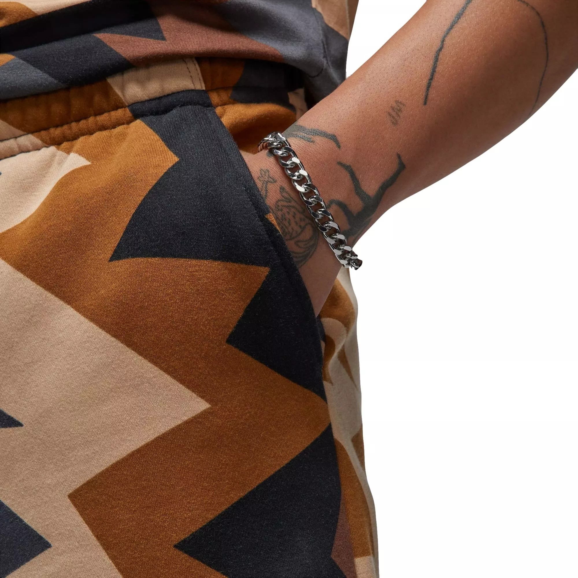 Jordan Men's MVP Flight All Over Print Shorts-Tan - TAN