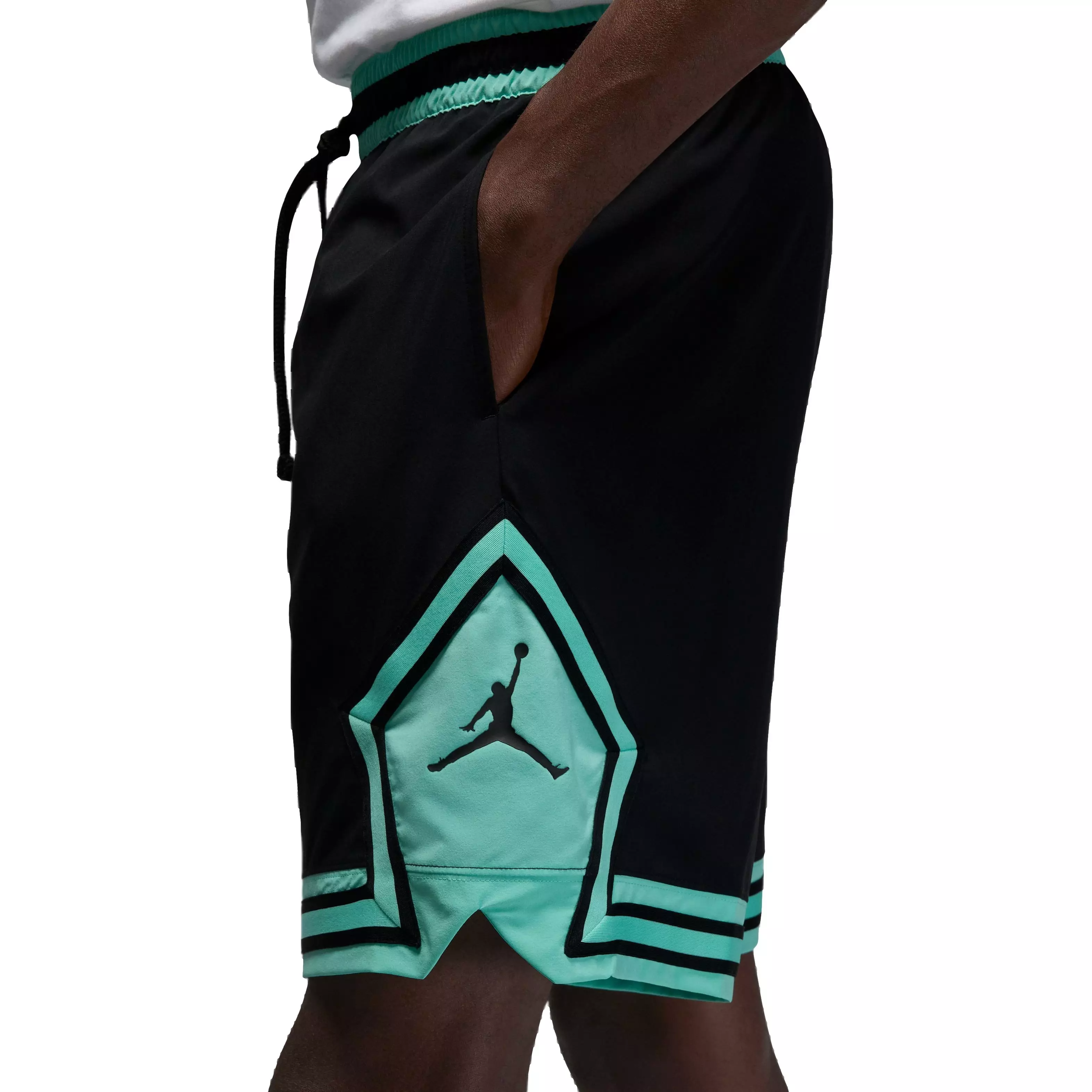 Jordan Men's Dri-FIT Sport Woven Diamond Shorts - BLACK/TEAL