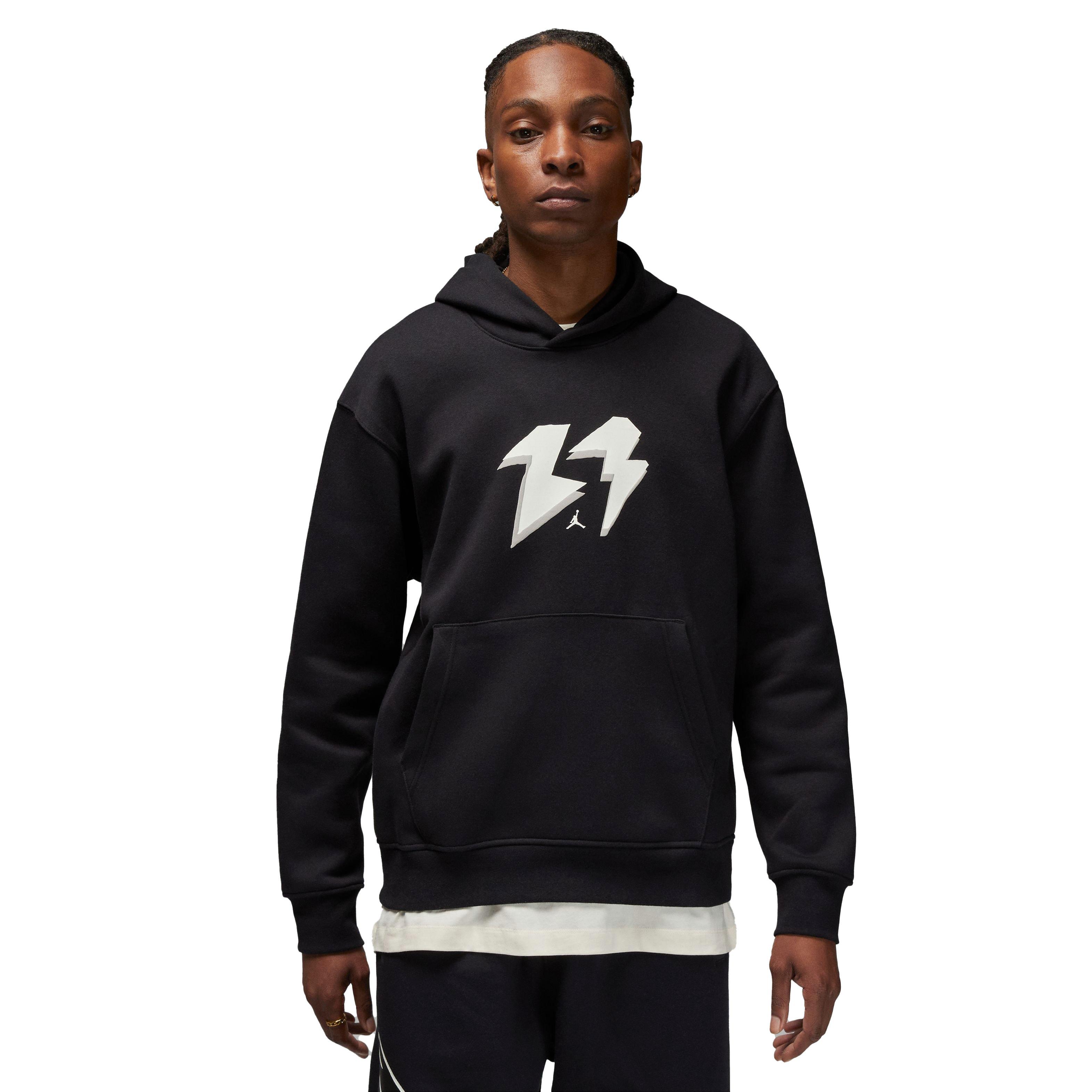 Jordan Men's Flight MVP Pullover Hoodie-Black/Tan - BLACK/TAN Thumbnail View 4