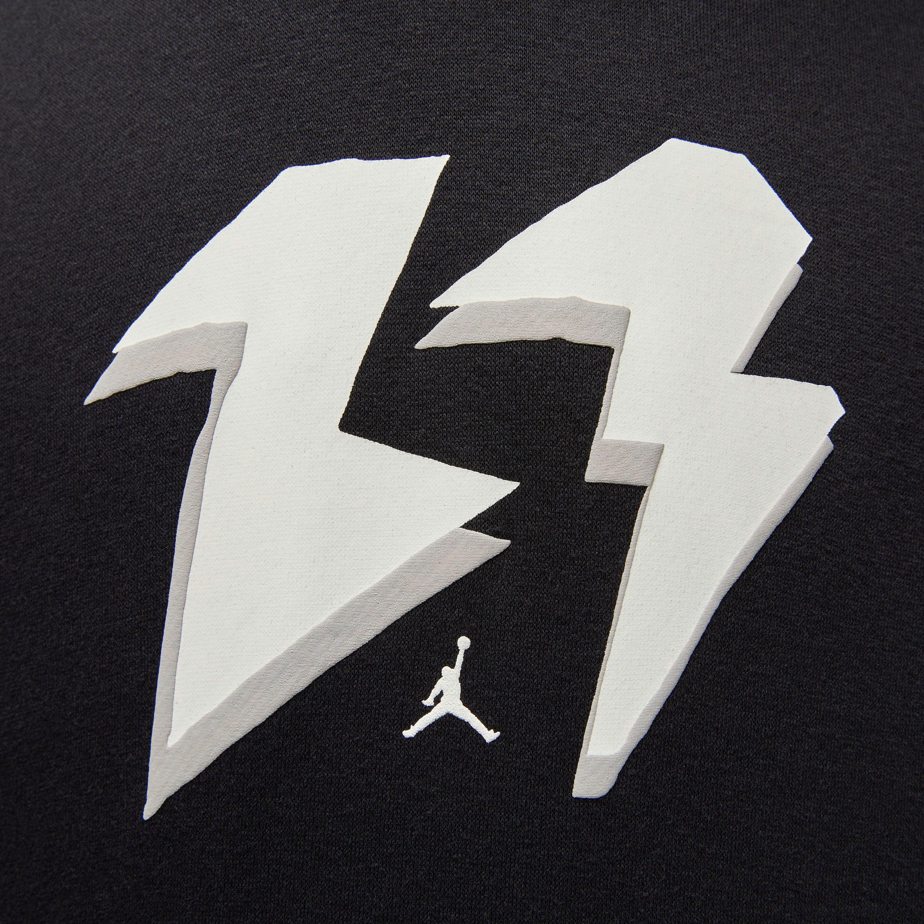 Jordan Men's Flight MVP Pullover Hoodie-Black/Tan - BLACK/TAN Thumbnail View 8