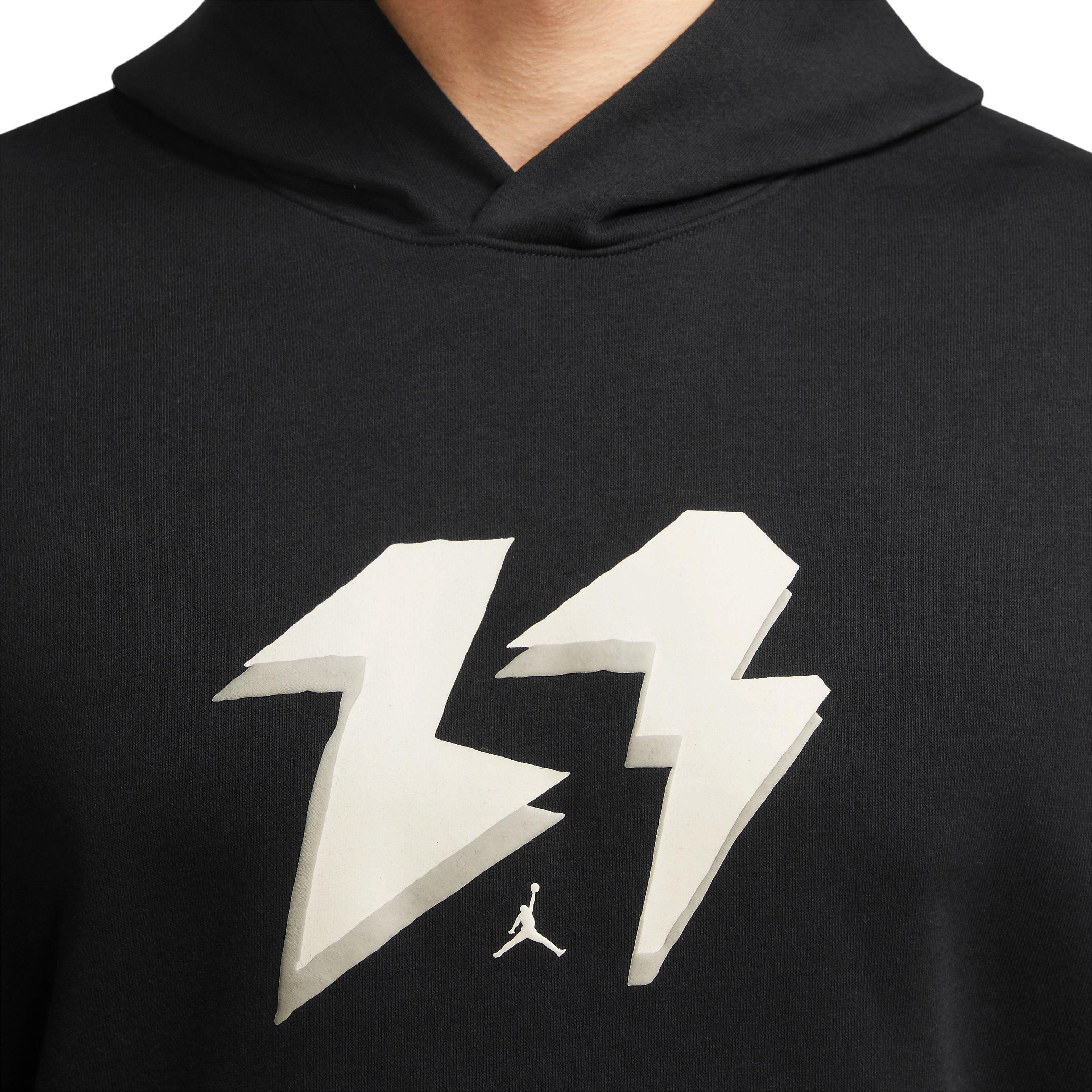 Jordan Men's Flight MVP Pullover Hoodie-Black/Tan - BLACK/TAN Thumbnail View 3