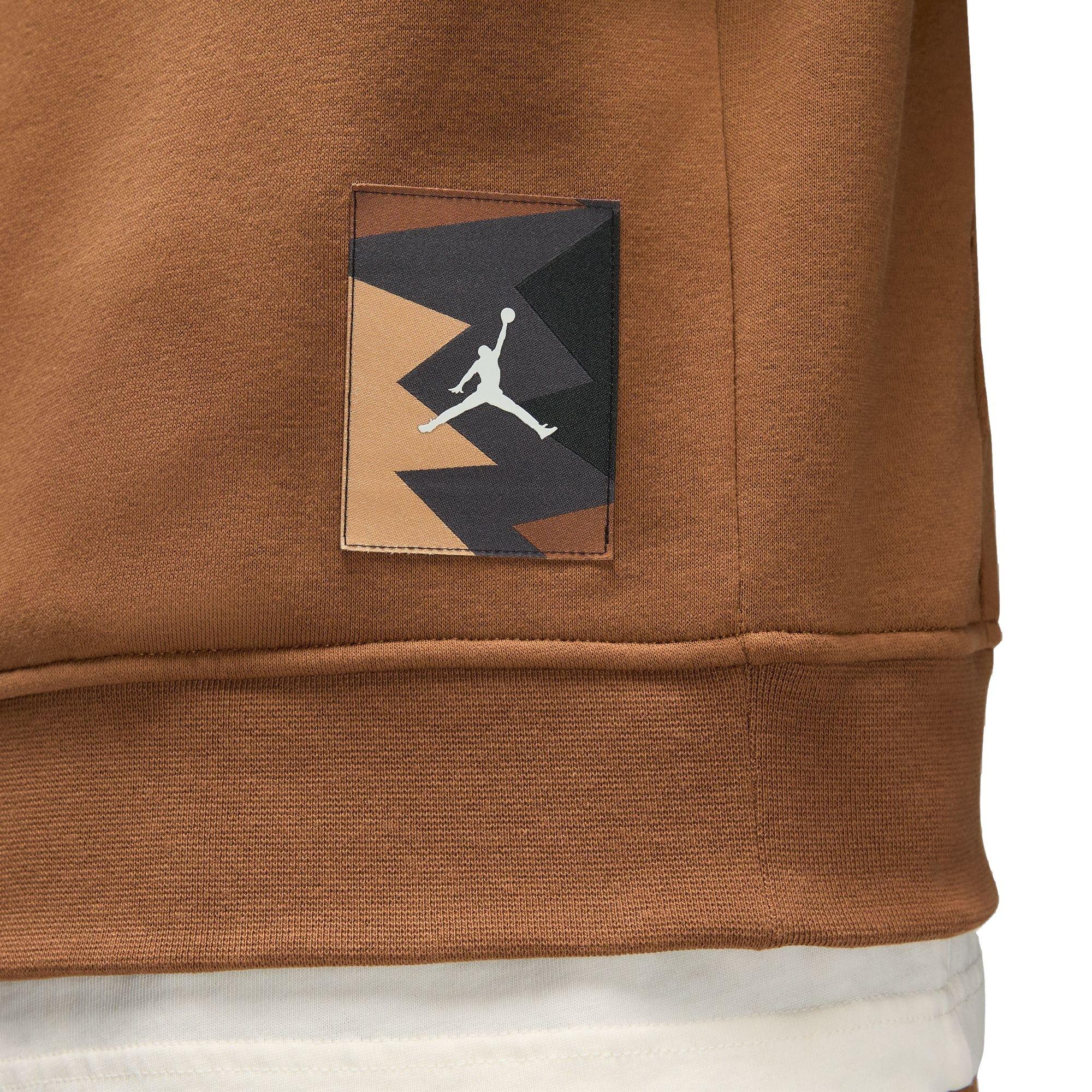 Jordan Men's Flight MVP Fleece Pullover Hoodie-Tan - TAN Thumbnail View 6