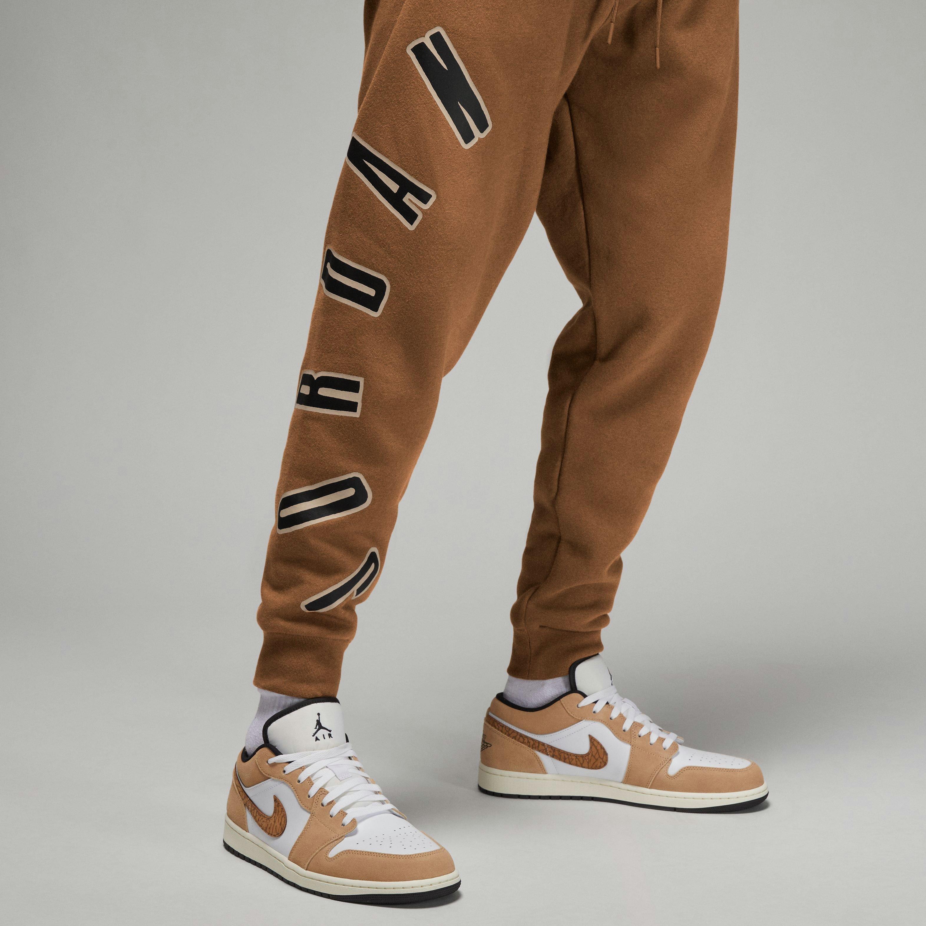 Jordan Flight MVP Fleece Pants-Tan - TAN Thumbnail View 6