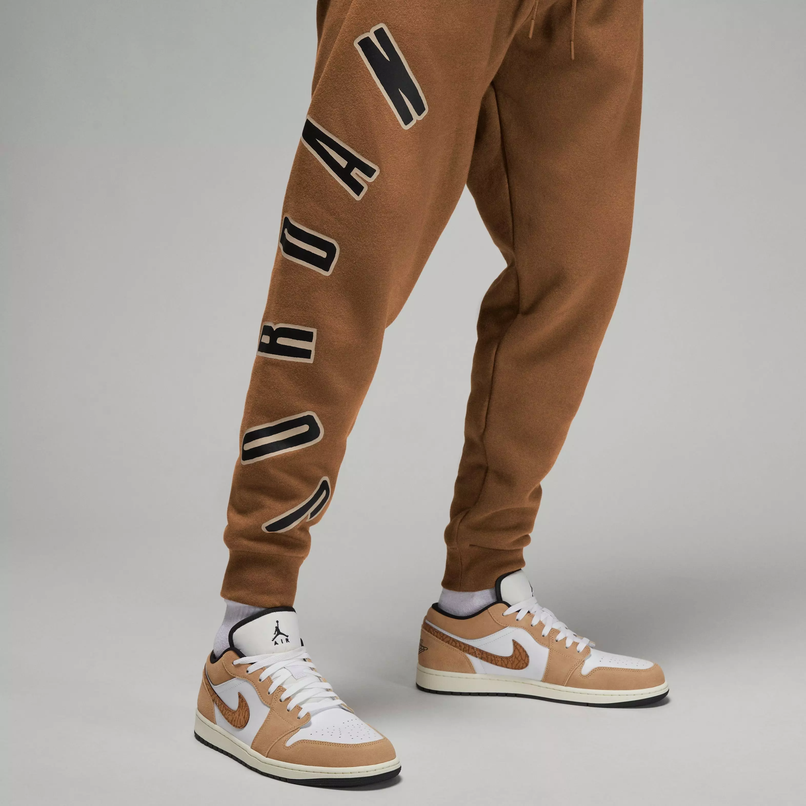 Jordan Flight MVP Fleece Pants-Tan - TAN