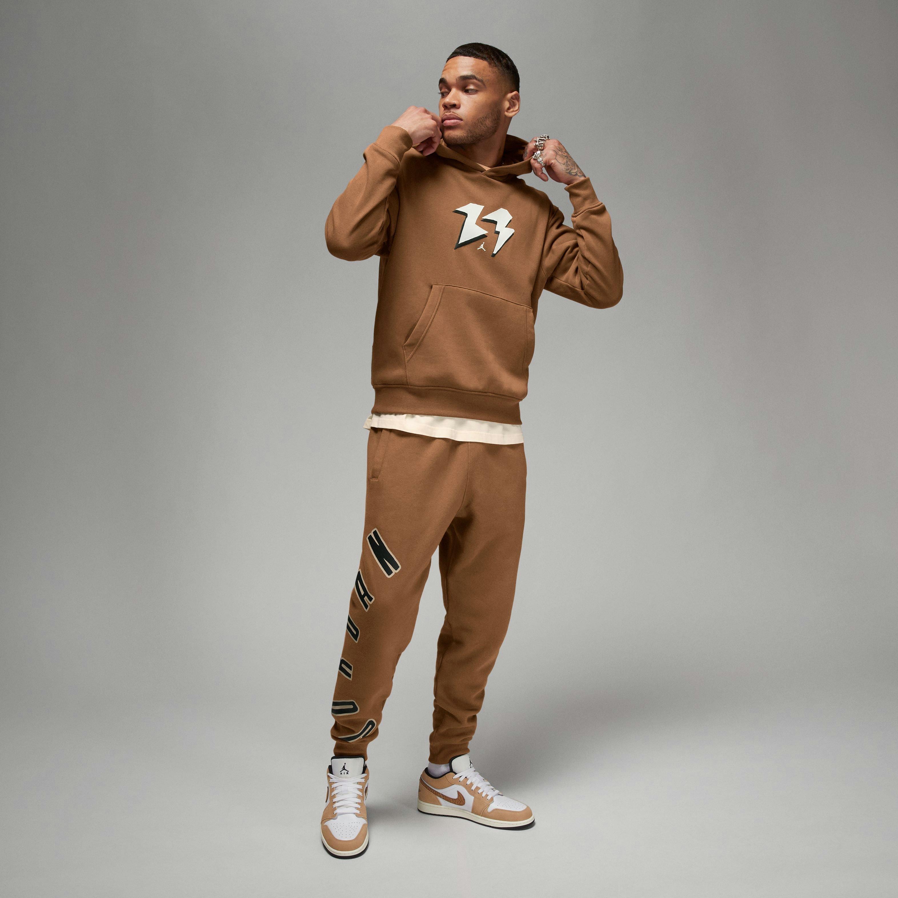 Jordan Flight MVP Fleece Pants-Tan - TAN Thumbnail View 9
