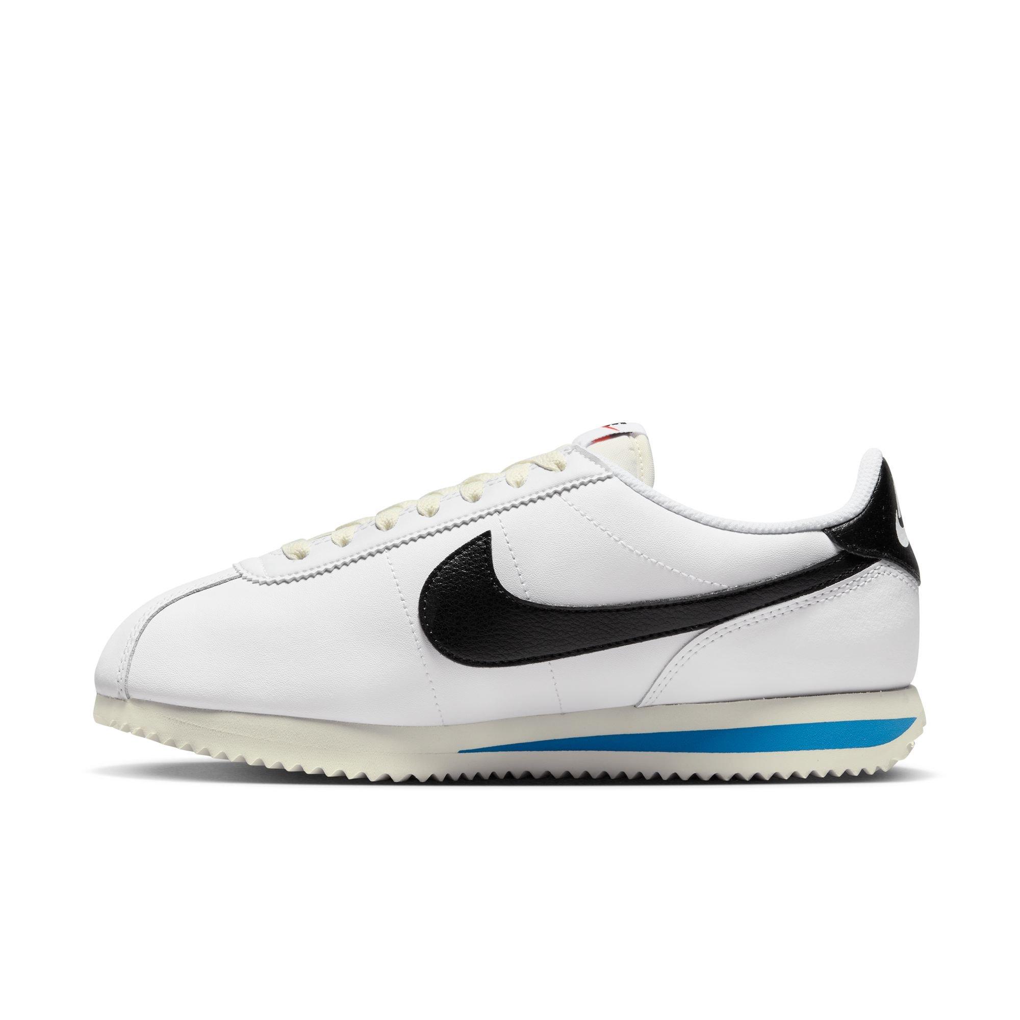 Nike Cortez "White/Black" Women's Shoe - WHITE/BLACK/PHOTO BLUE Thumbnail View 7