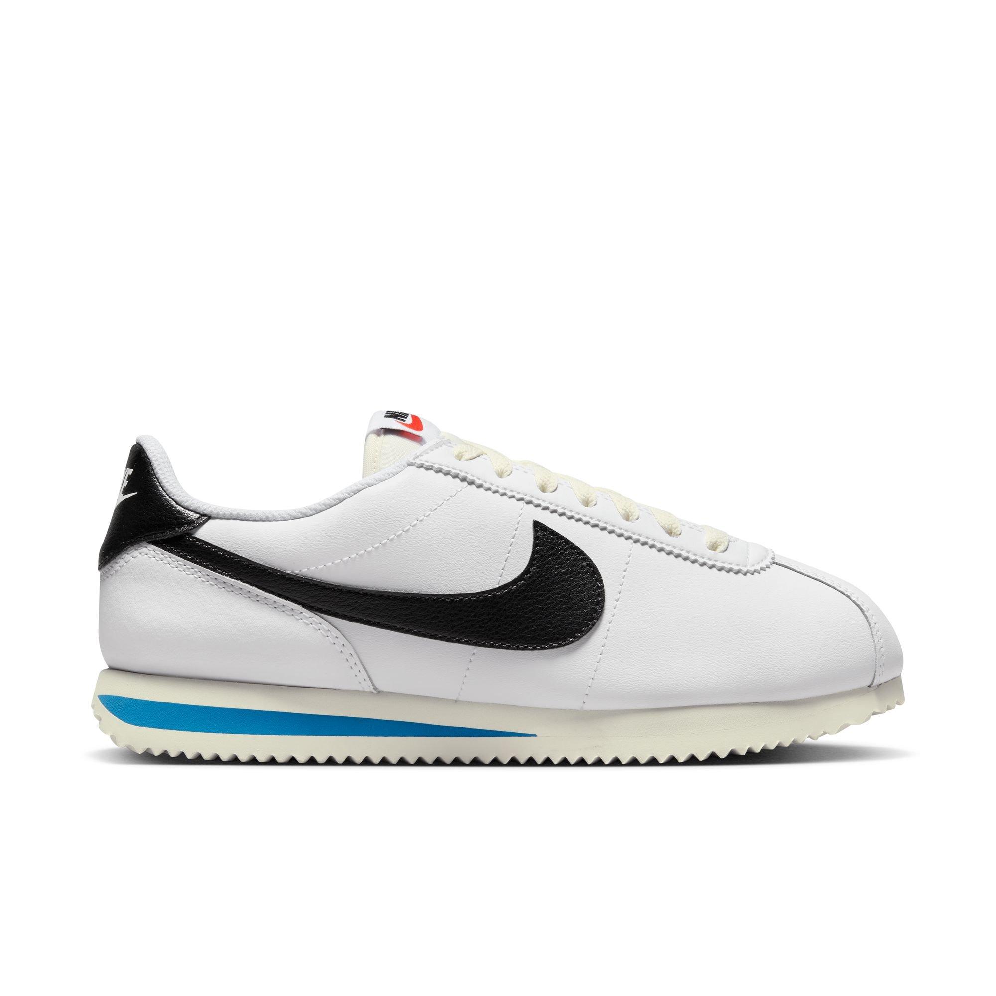 White and black discount classic cortez leather sneakers