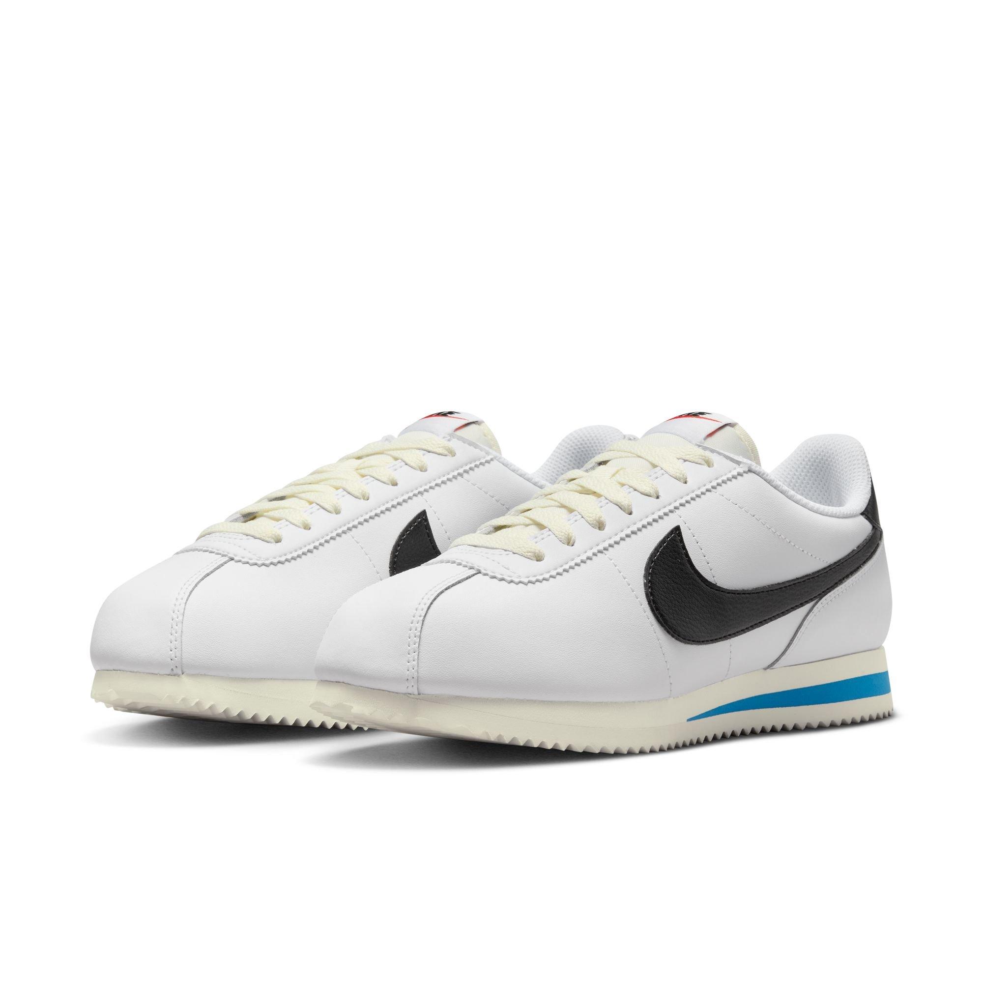 Nike Cortez "White/Black" Women's Shoe - WHITE/BLACK/PHOTO BLUE Thumbnail View 3