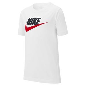 Nike Big Boys' Sportswear Futura Icon Tee-White/Navy/Red
