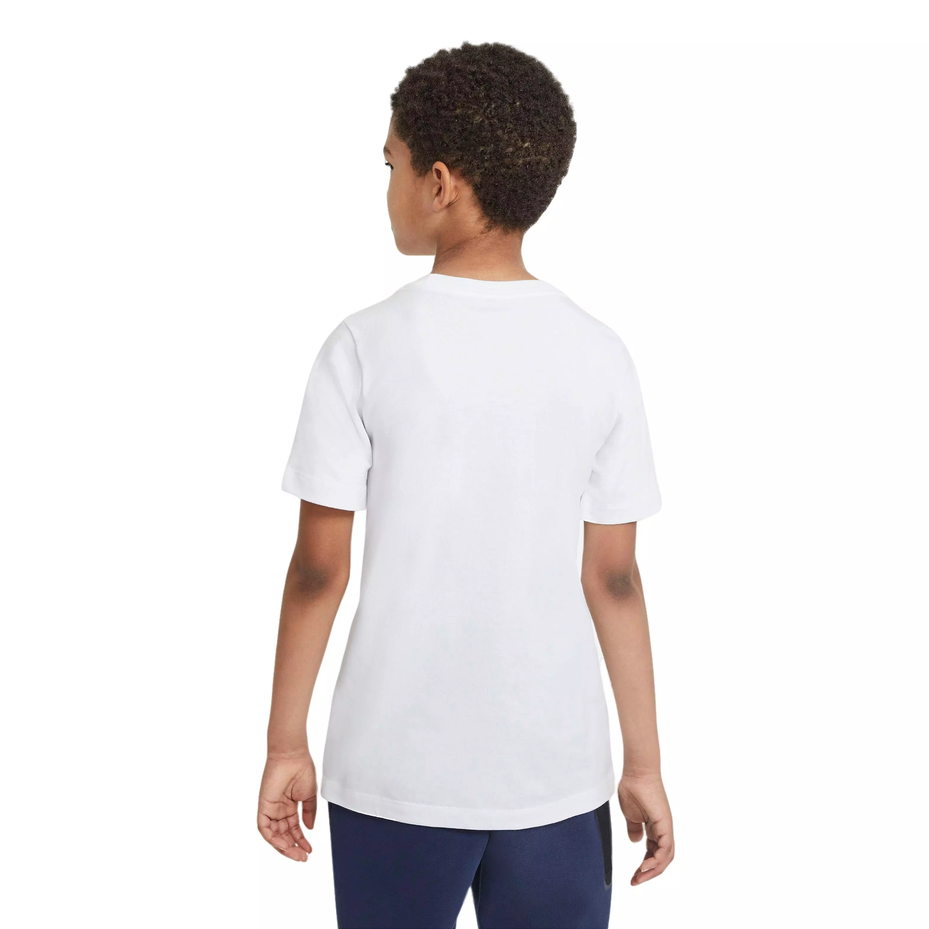 Nike Big Boys' Sportswear Futura Icon Tee-White/Navy/Red - WHITE/NAVY/RED