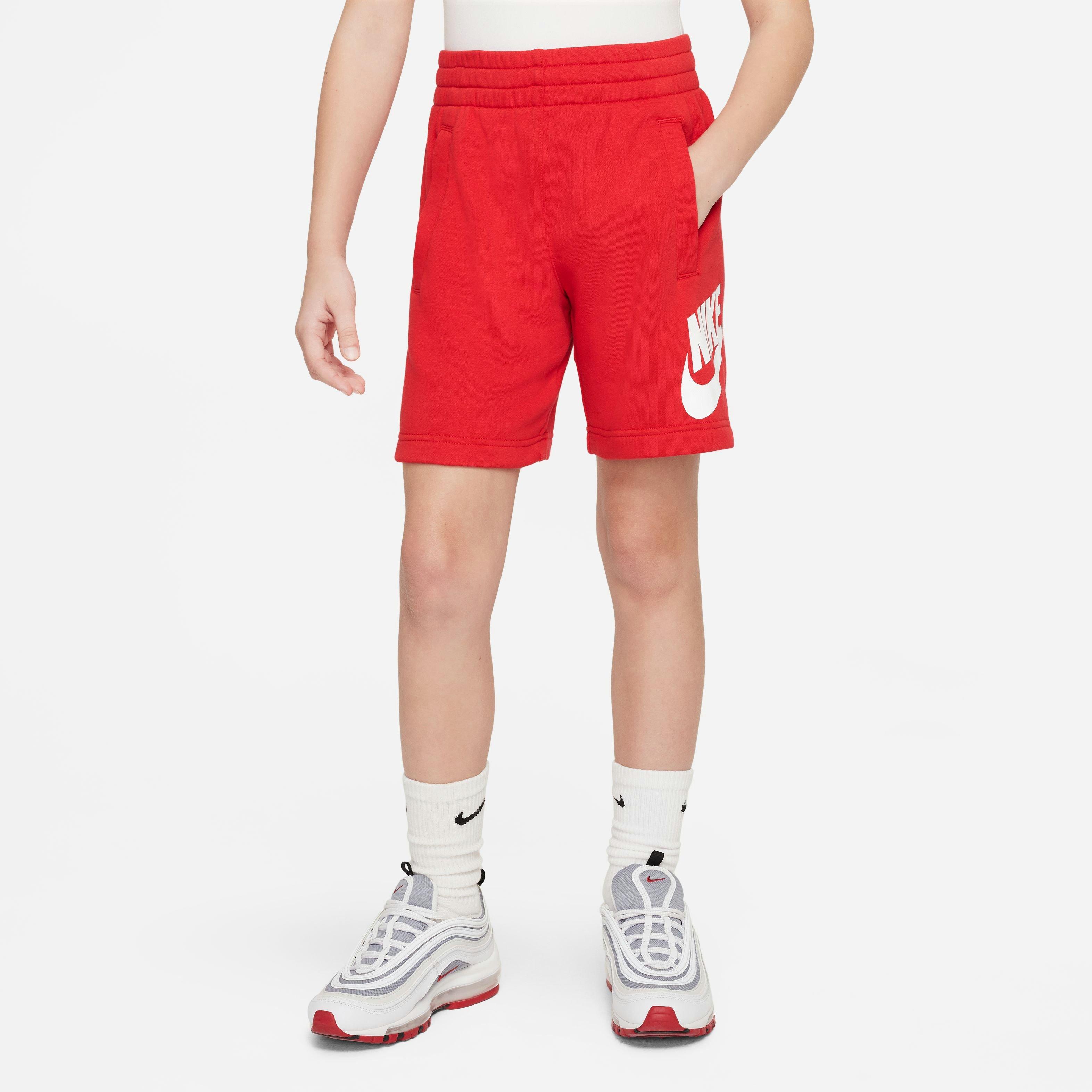 Nike Sportswear Club French Terry Big Boys' Red/White Shorts