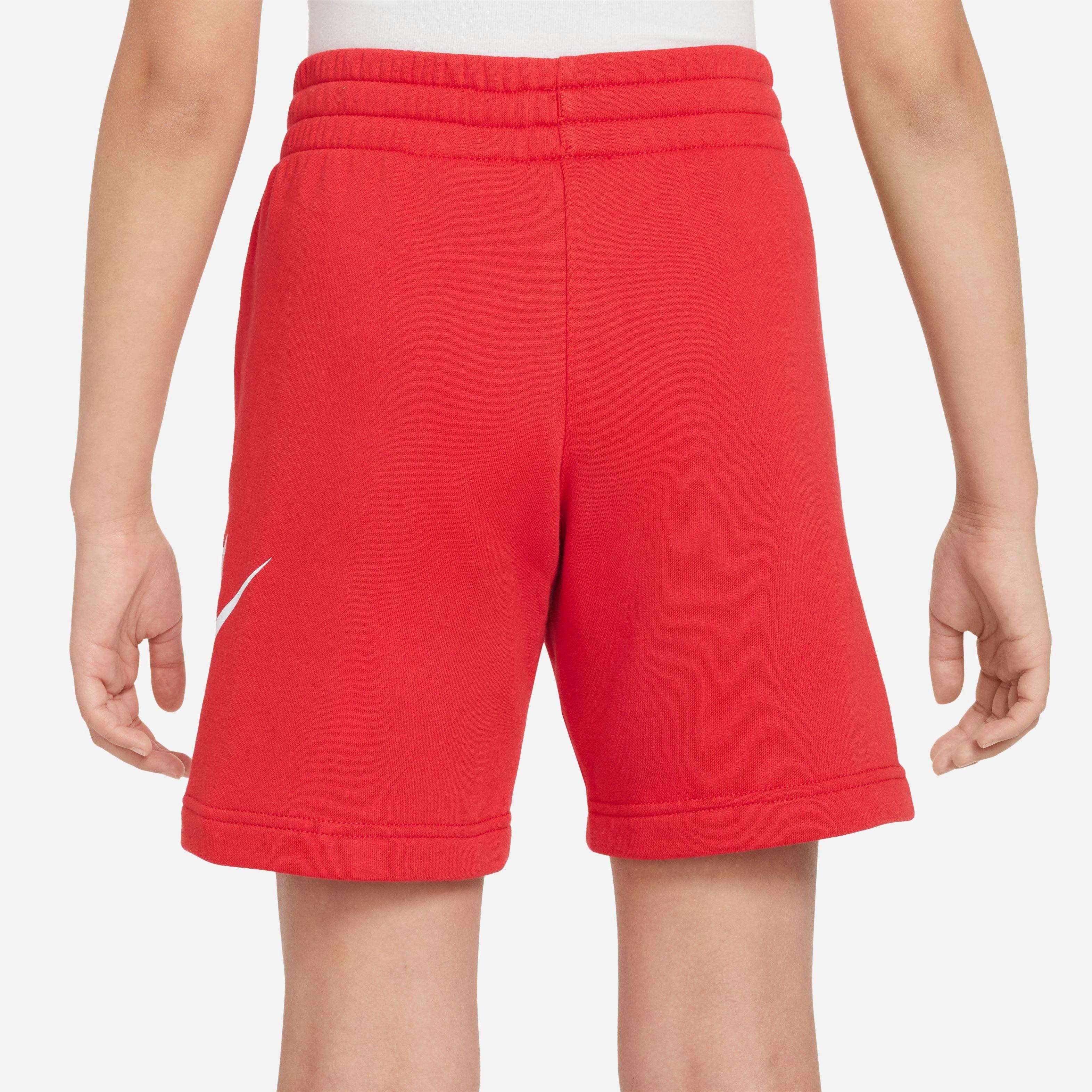 Nike Sportswear Club French Terry Big Boys' Red/White Shorts