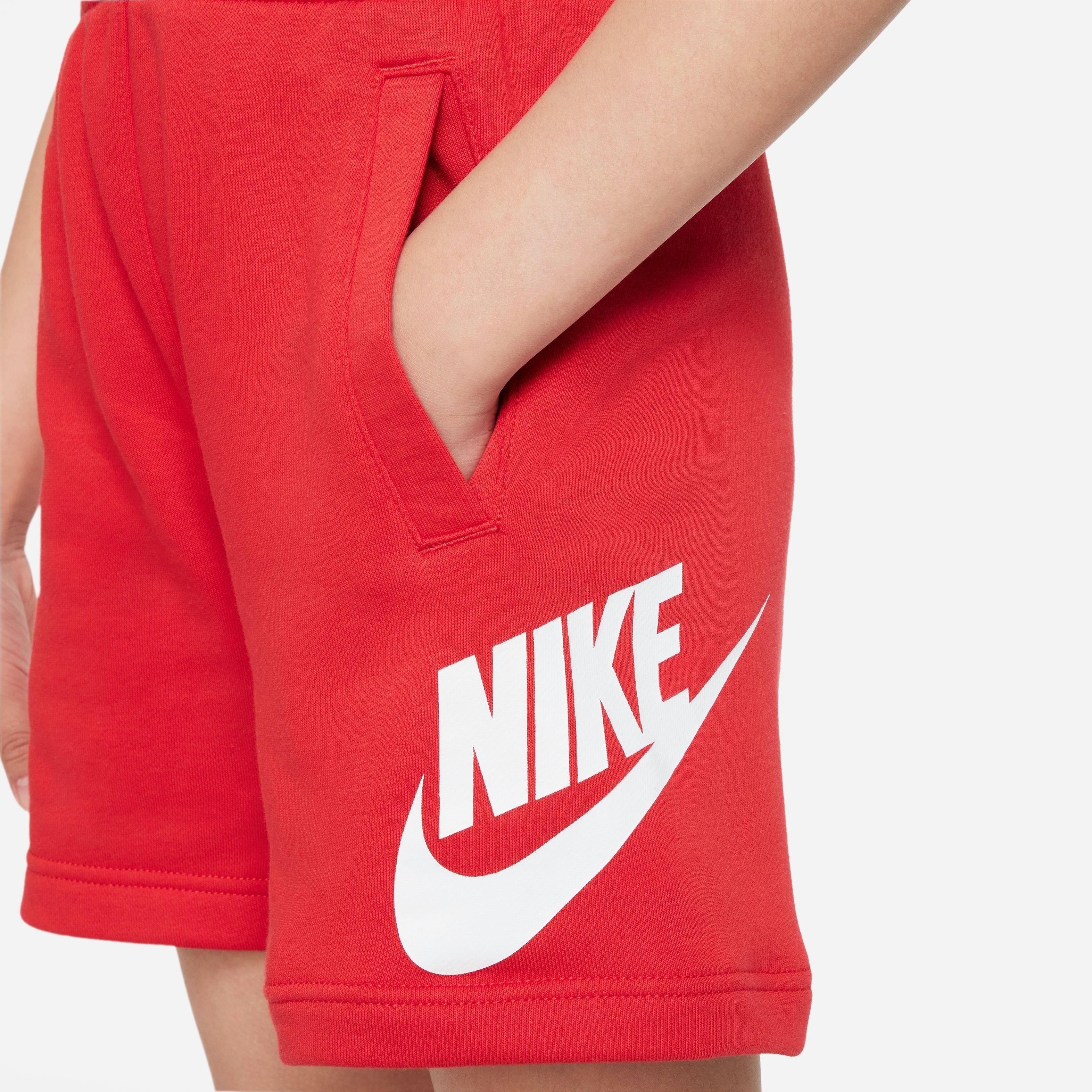 Nike Sportswear Club French Terry Big Boys' Red/White Shorts