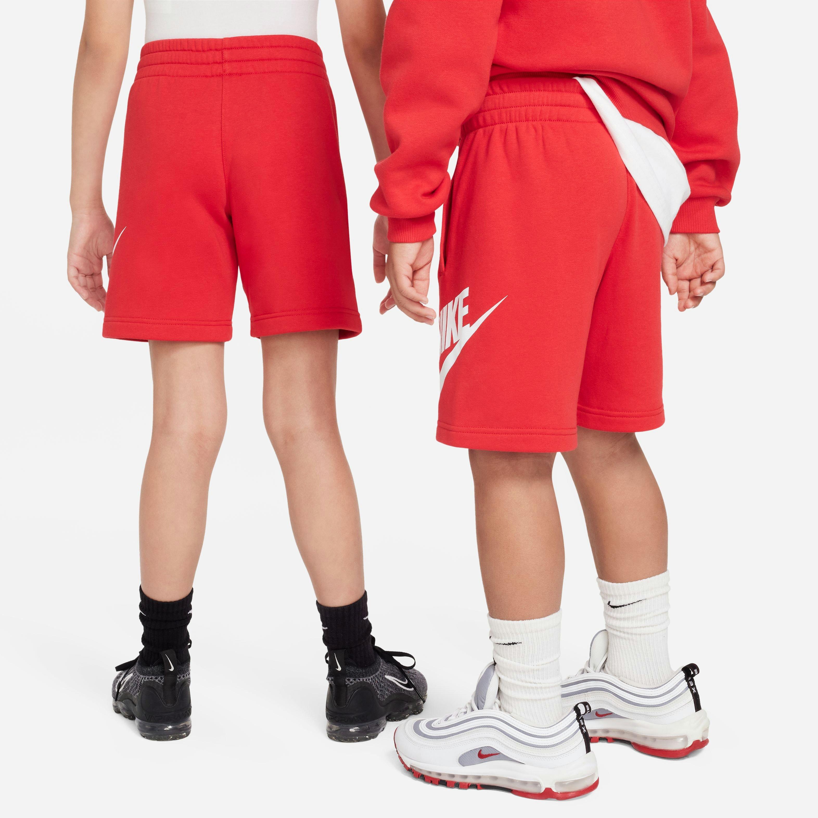 Nike Sportswear Club French Terry Big Boys' Red/White Shorts