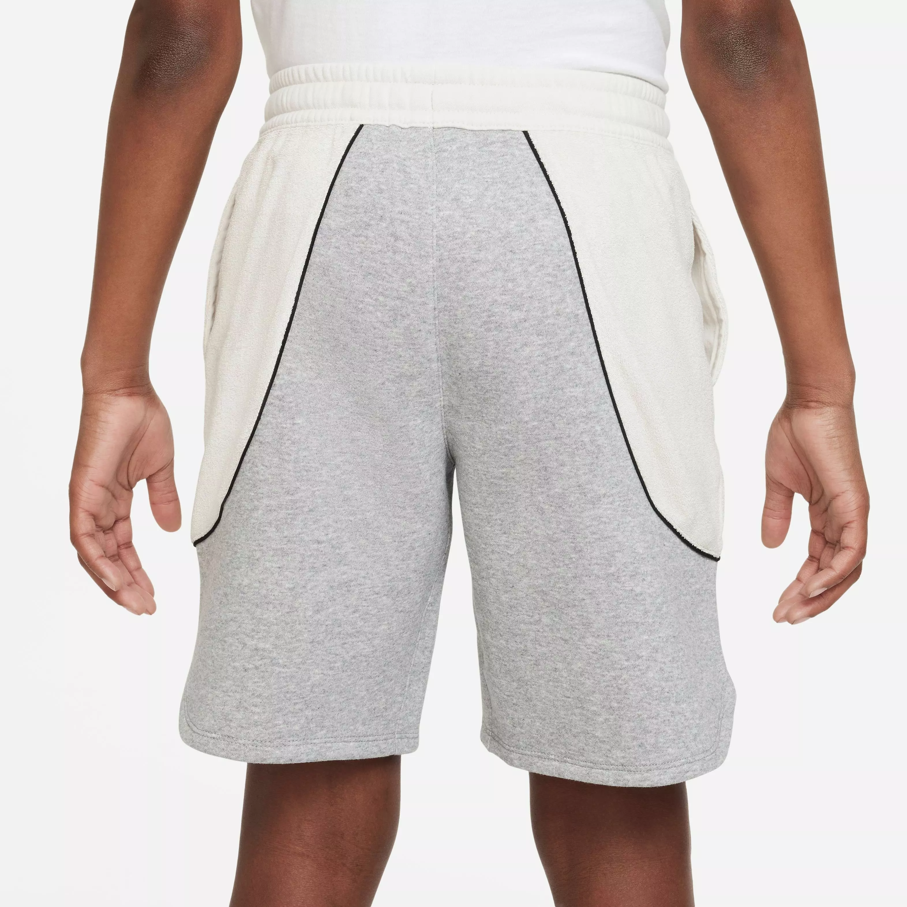 Nike Big Boys' Sportswear Amplify Shorts-Grey/White - GREY/WHITE