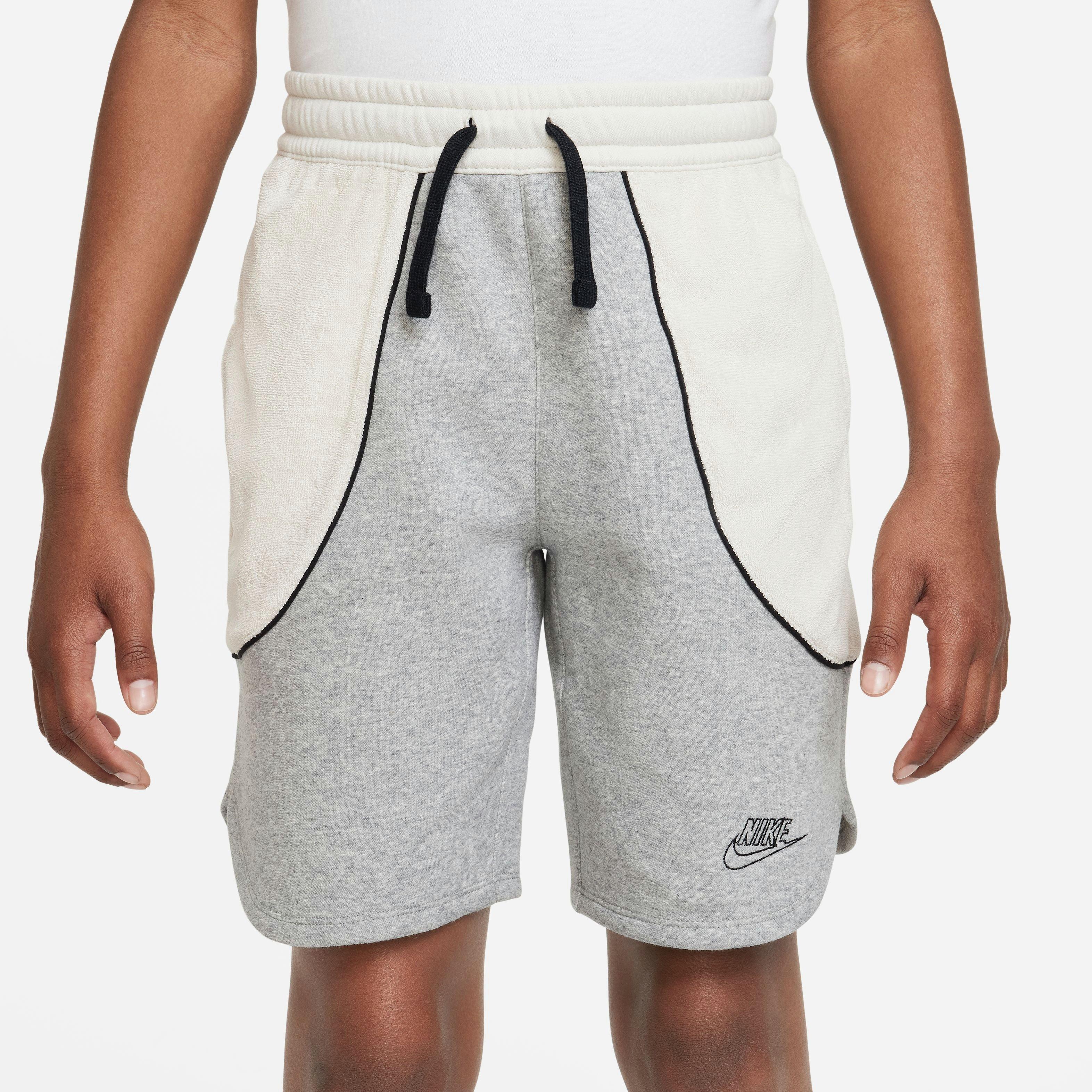 Nike Sportswear Amplify Big Boys' Grey/White Shorts
