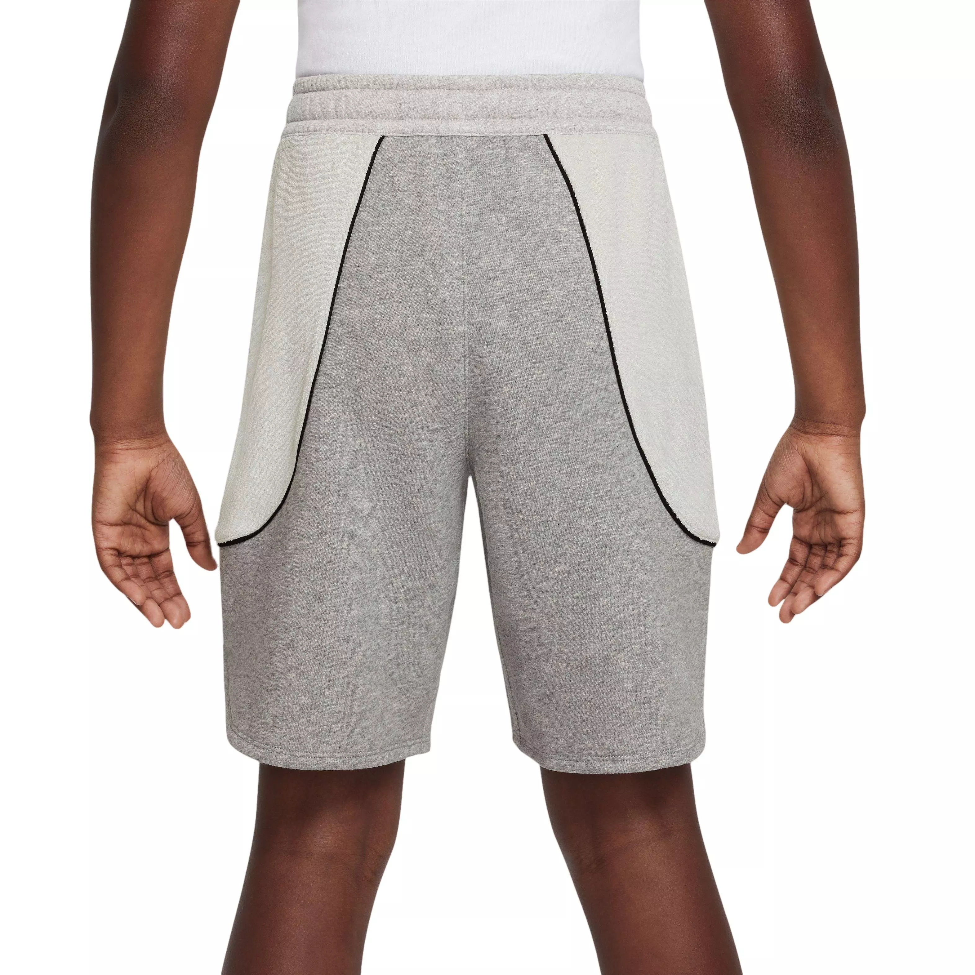 Nike Big Boys' Sportswear Amplify Shorts-Grey/White - GREY/WHITE