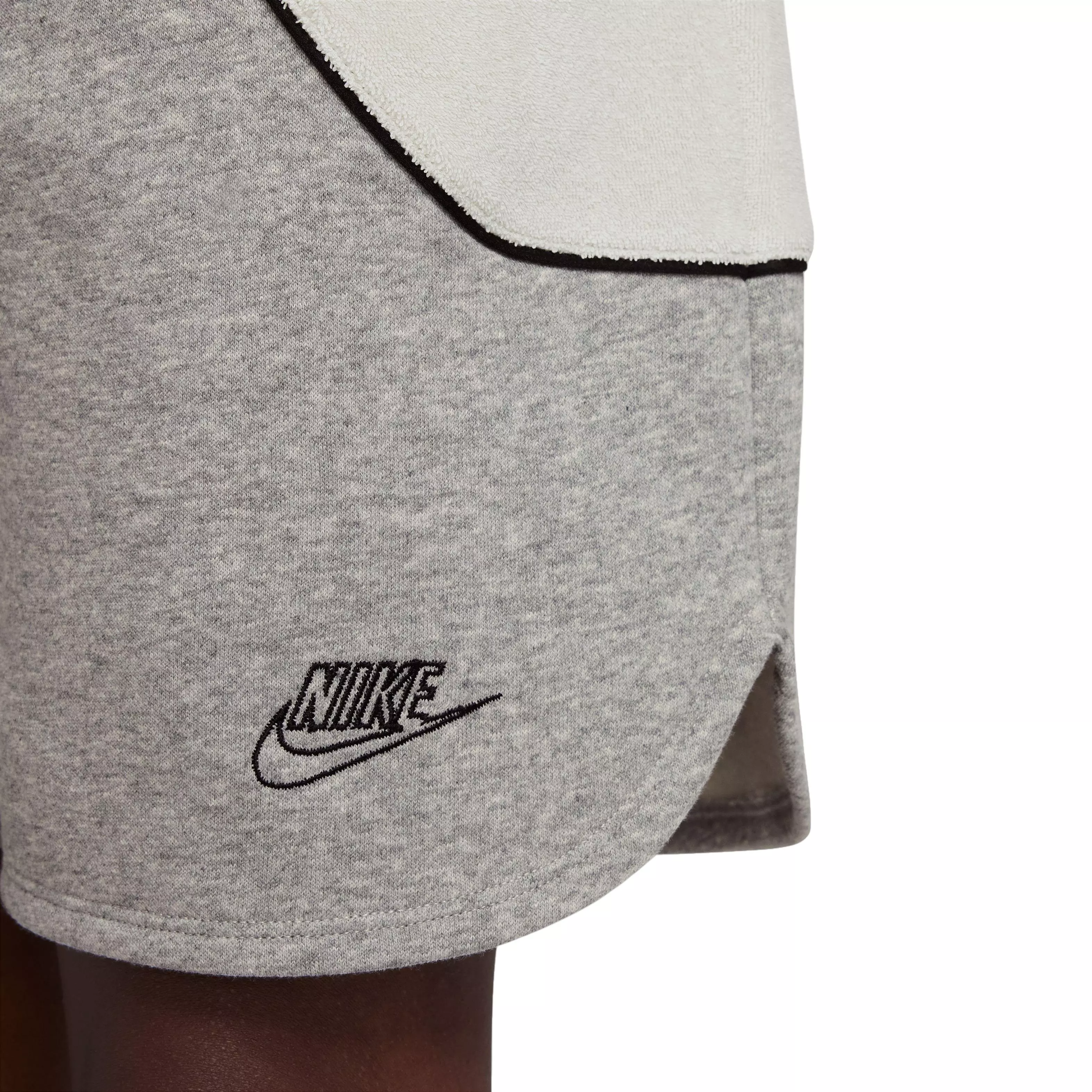 Nike Big Boys' Sportswear Amplify Shorts-Grey/White - GREY/WHITE