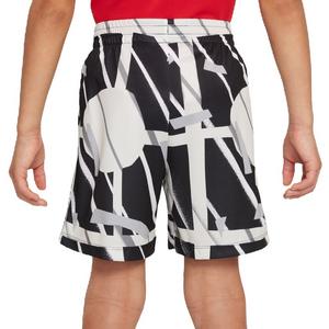 Nike Big Boys' Dri-FIT All Over Print Shorts-Black/White